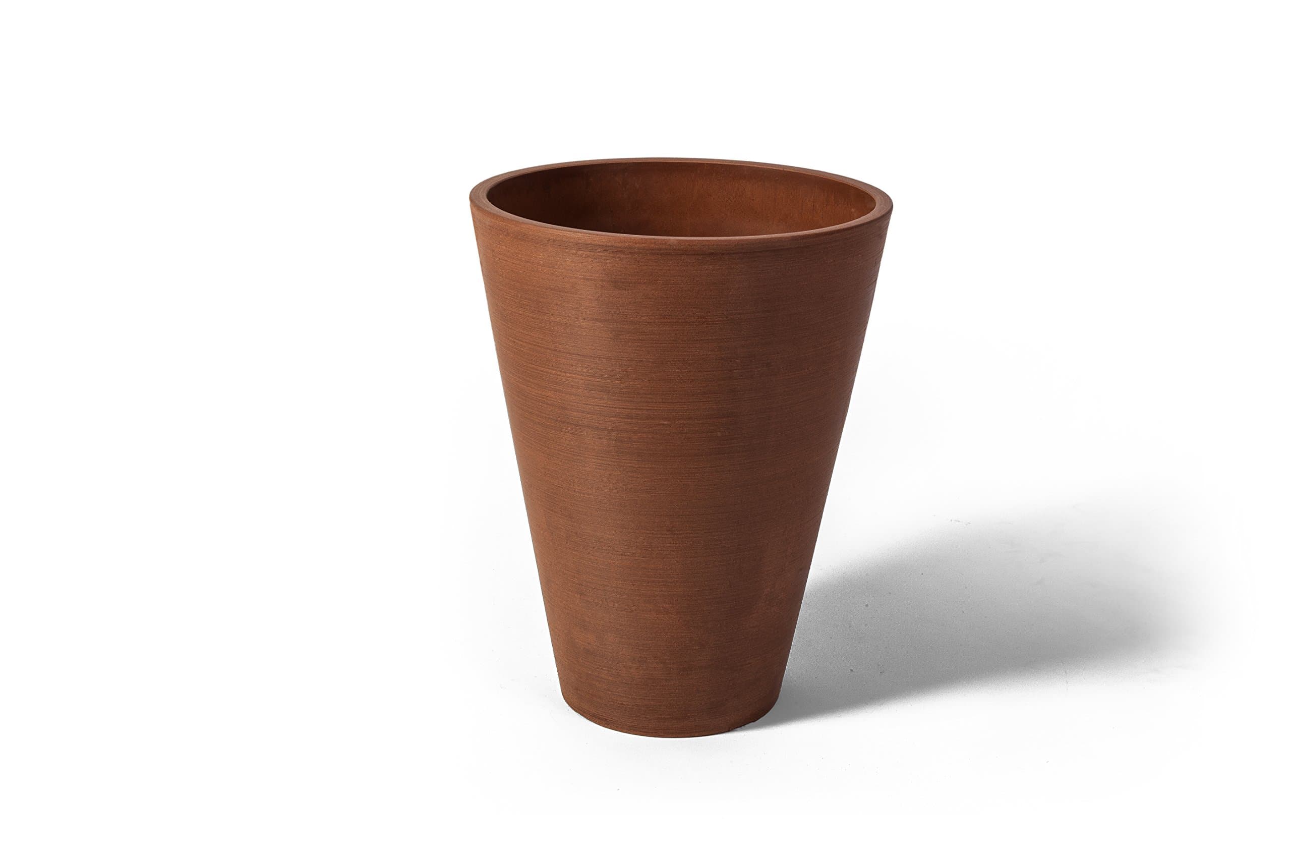 Algreen Valencia Round Planter Pot,10 x 13-Inch Height, Textured Terra Cotta