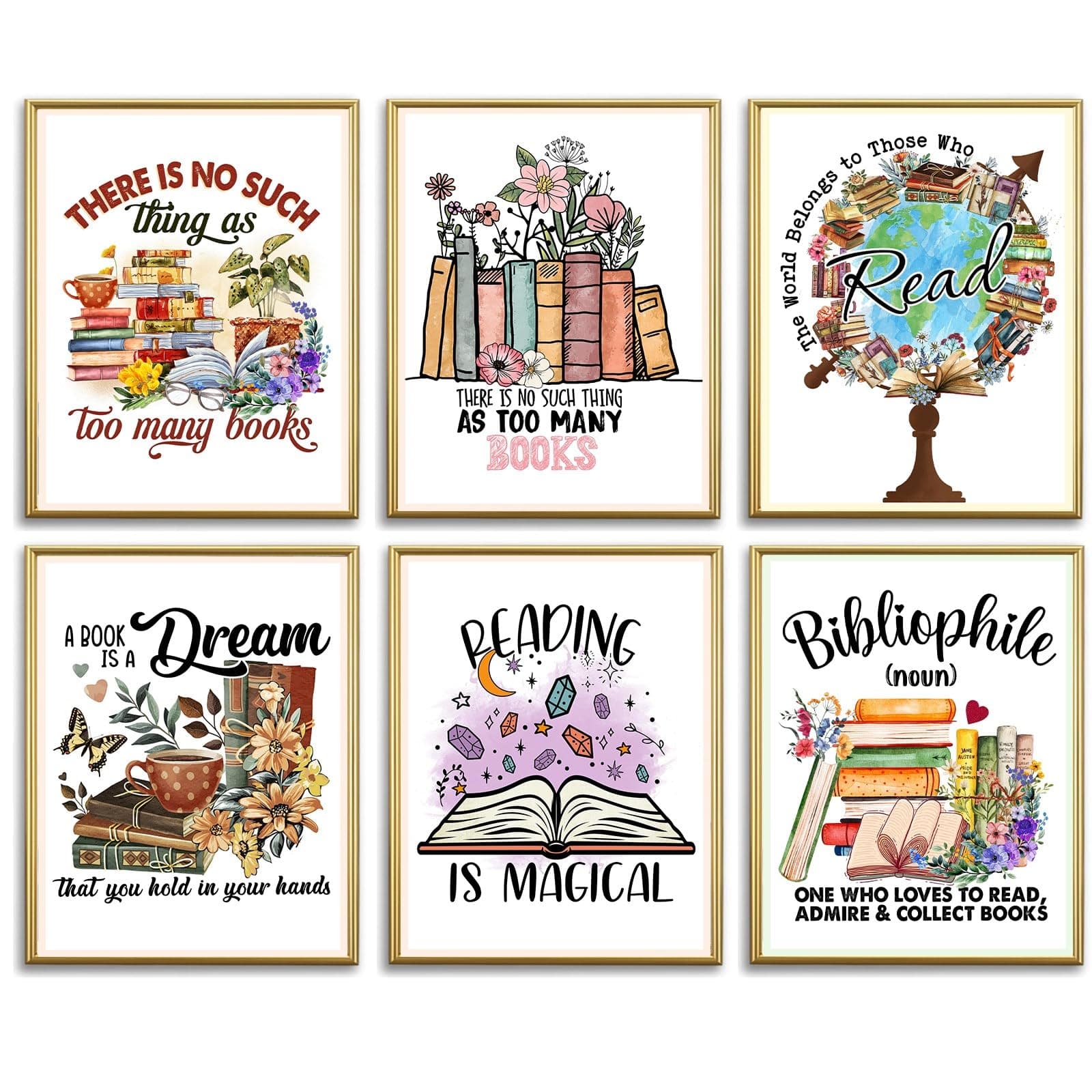 Reading Posters for Classroom Reading Corner Decor,Reading Strategies Posters for Classroom Library Decor,Read Sign Bulletin Board Set for Pre School Elementary Middle School Daycare Wall Art Decor