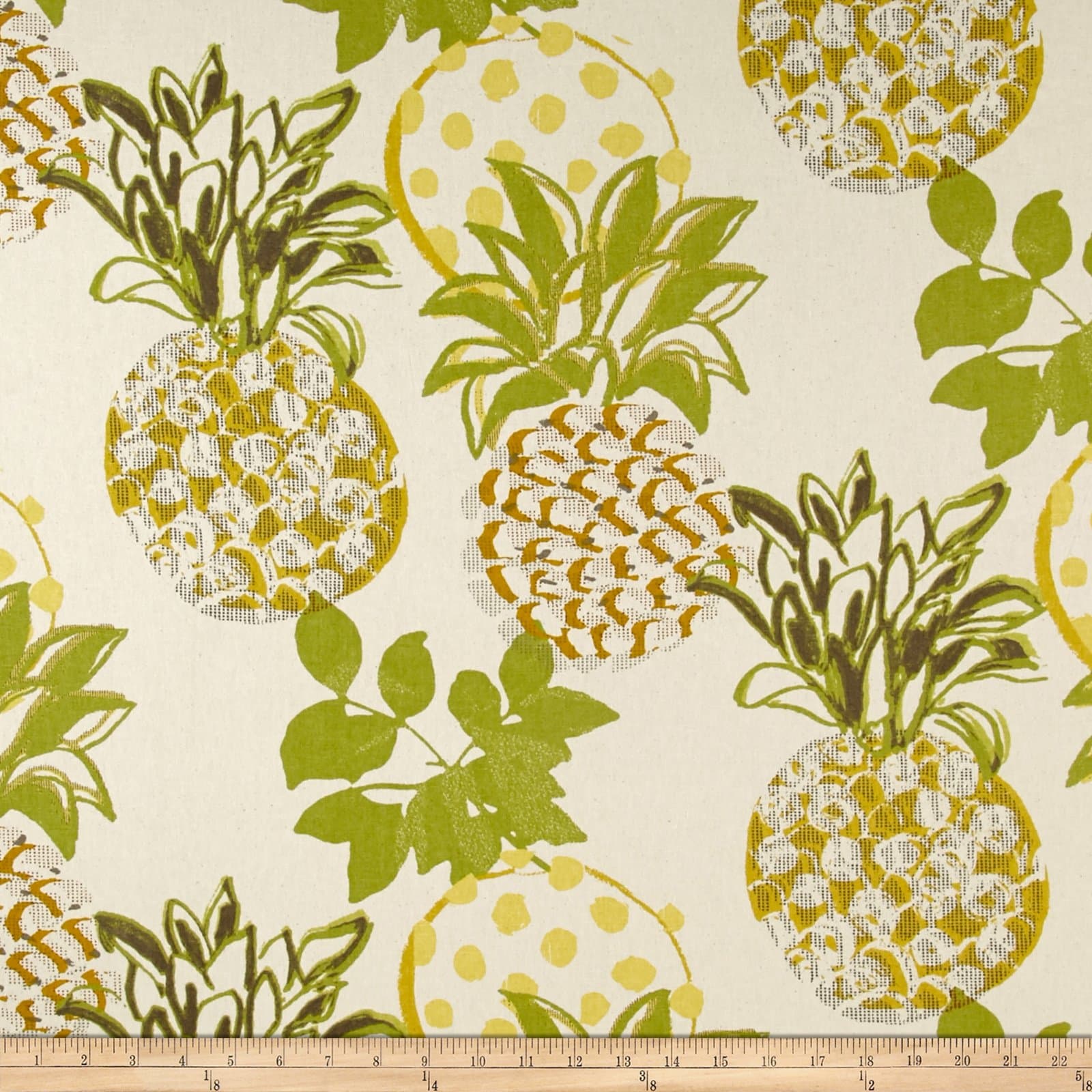 Richloom Pineapples Dark Juice Fabric By The Yard