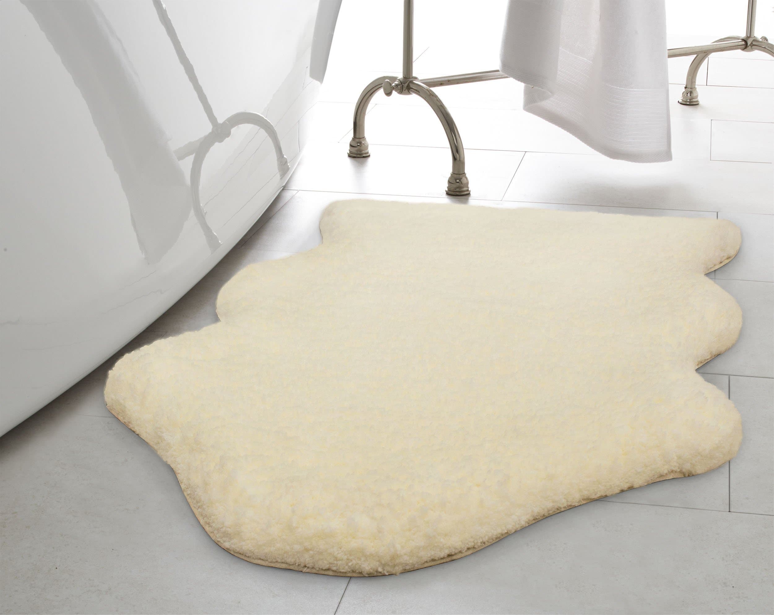 Laura AshleyMicro Sheep Bath Rug, 24" x 36", Ivory