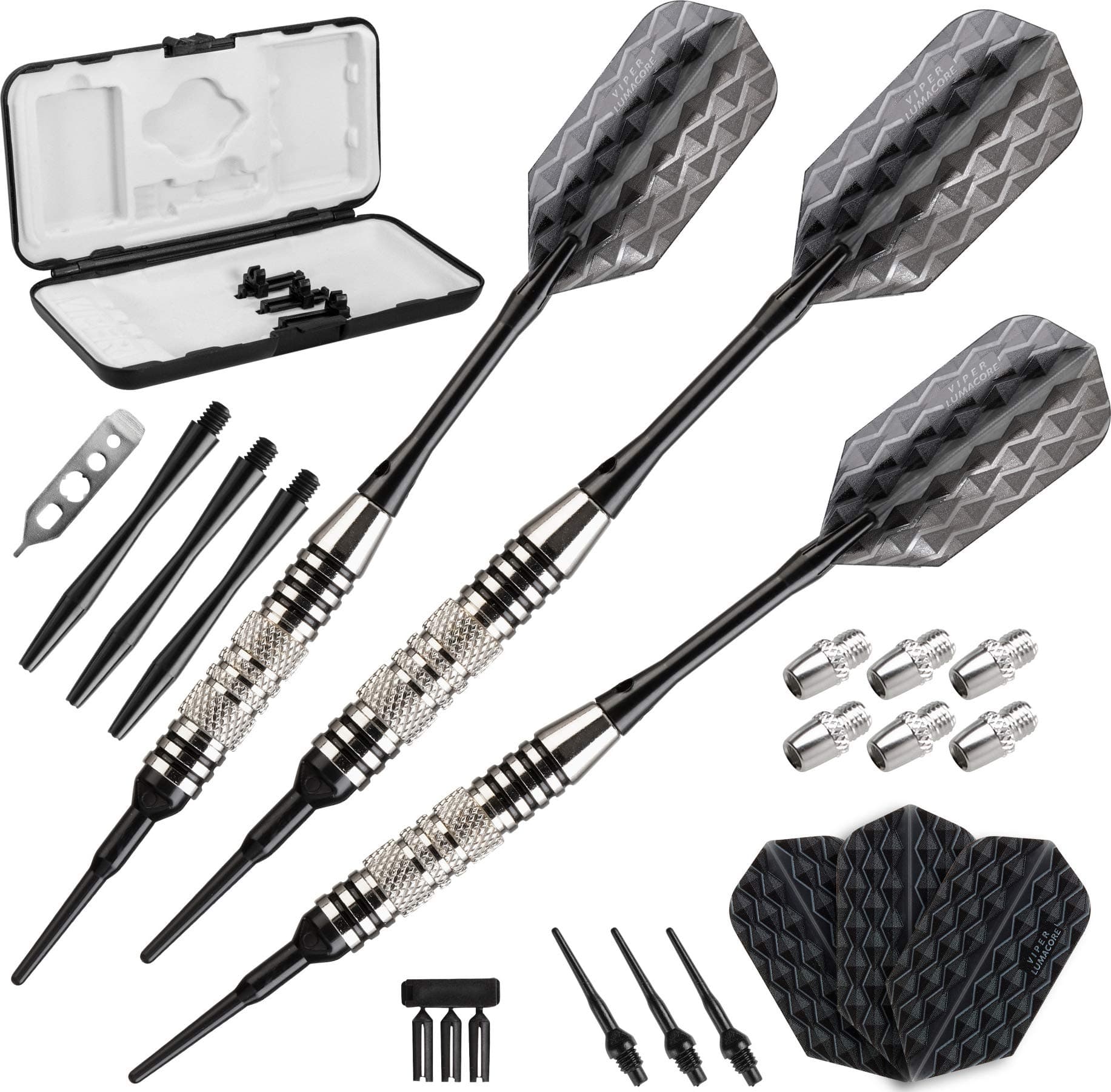 Viper Bobcat Adjustable Weight Soft Tip Darts with Storage/Travel Case