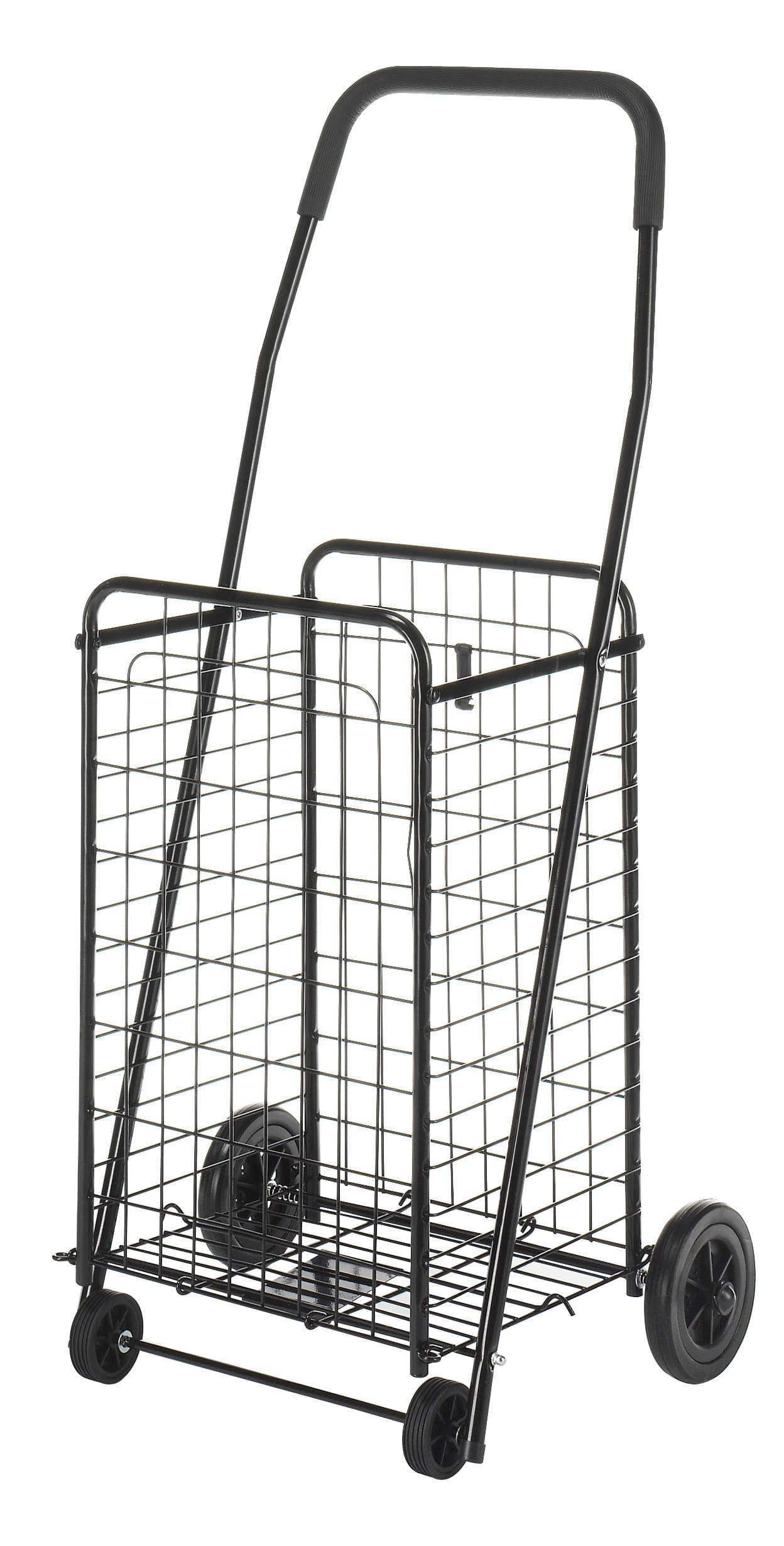Whitmor Rolling Utility Shopping Cart, Black