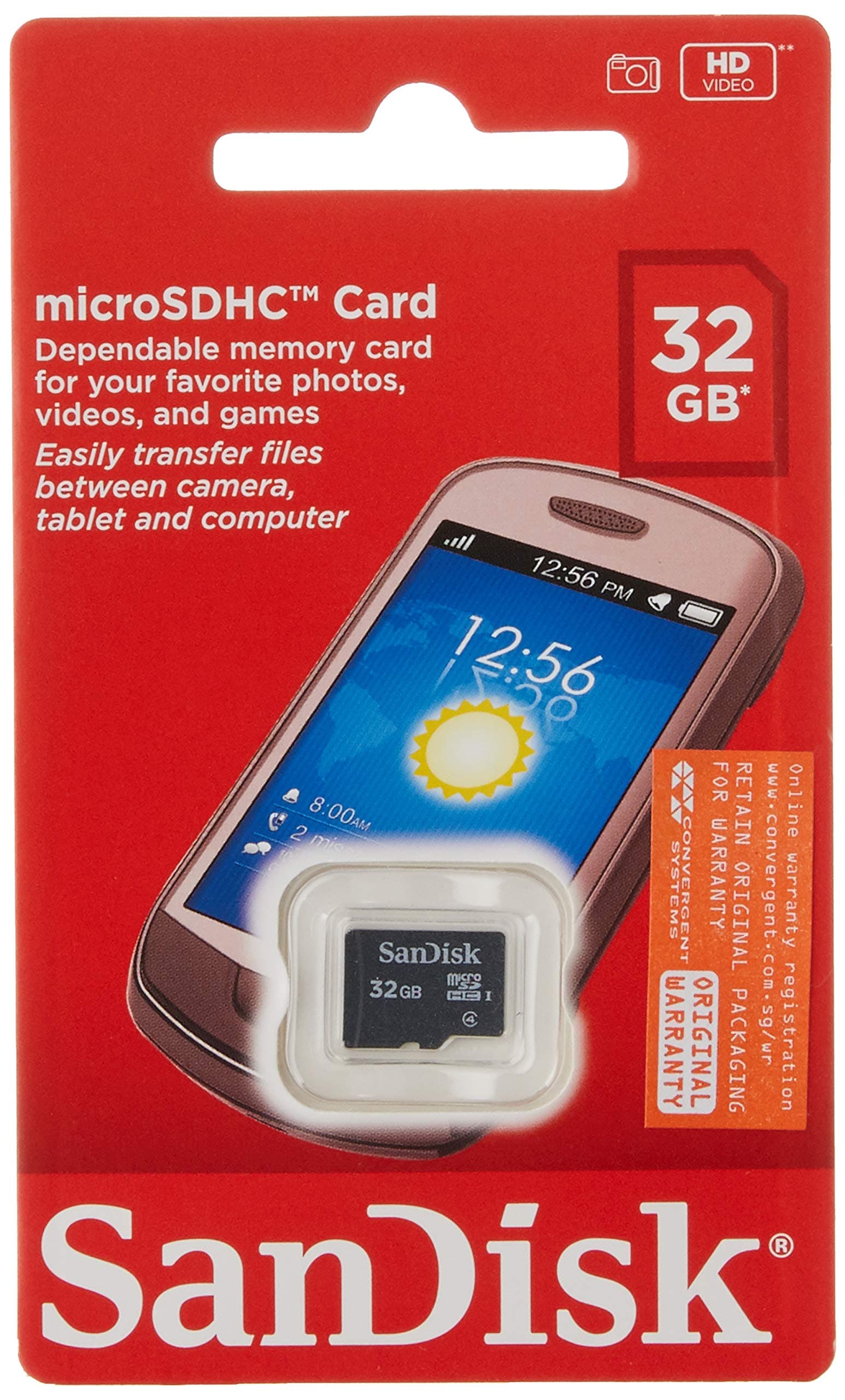SanDisk SDSDQM-032G-B35 Micro SDHC memory card 32GB 4MB/s class 4