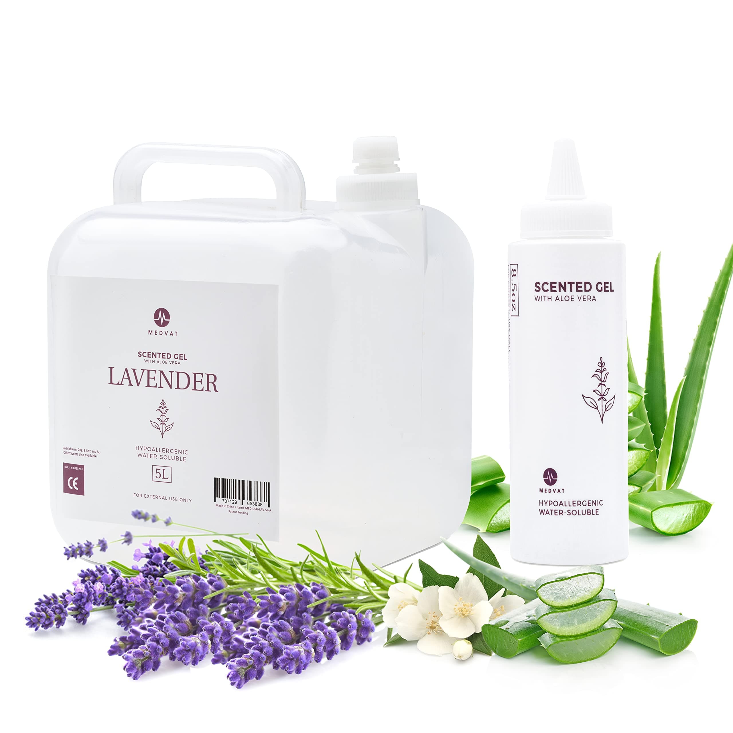 Clear Transmission Gel - Lavender Scented - 5 Litre Container - Includes 240ml Refillable Bottle