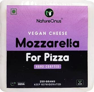 Vegan Mozzarella Cheese for Pizza Block 250g | Plant Based Cheddar Cheese (Dairy Free and Lactose Free | MELTABLE, SHREDDABLE, SLICABLE Cheese)