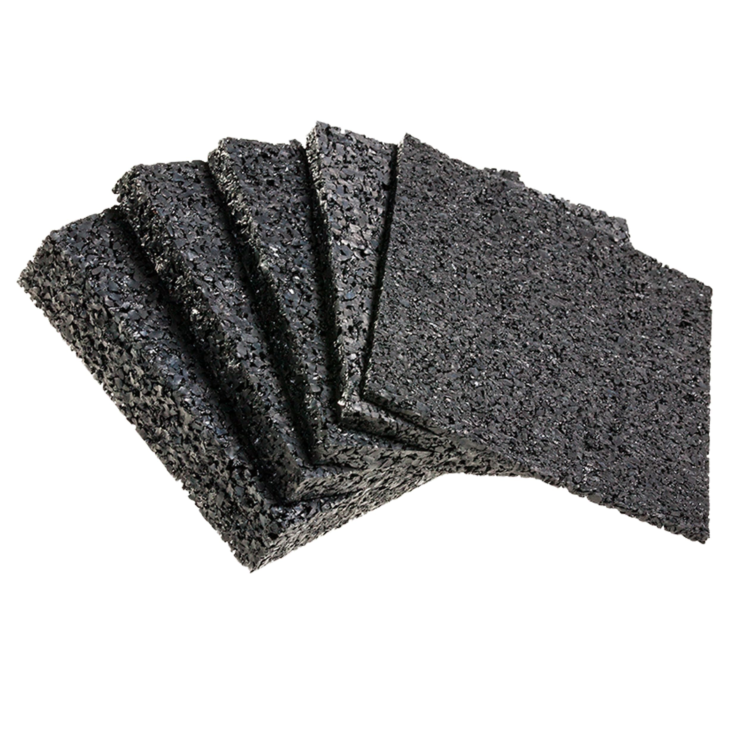 My Plast I 90 x 90 x 6 mm - Pack of 100 I Patio Pads - Water Resistant Rubber Mats for Patio Wood, Heavy Duty Building Protection Mat