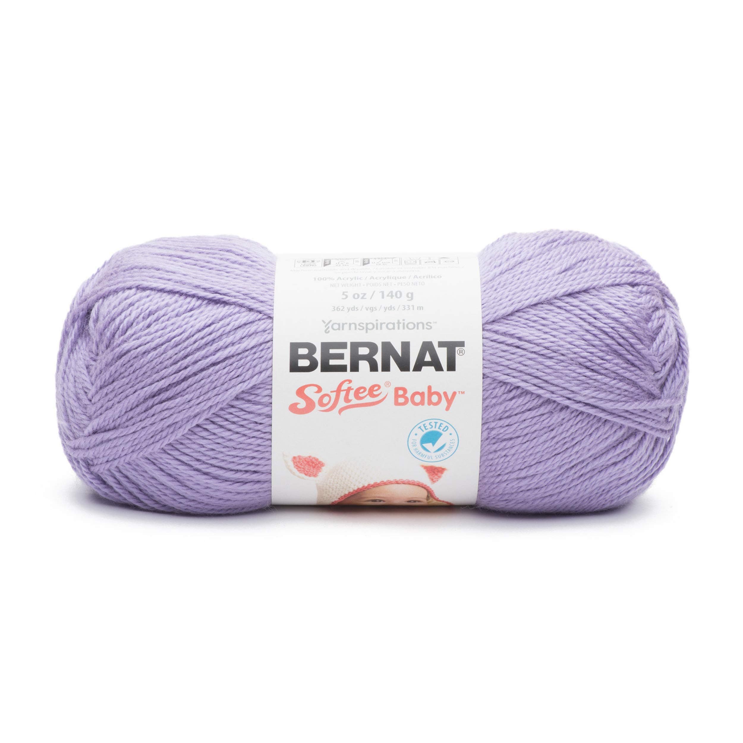 Bernat Softee Baby Yarn, 5 oz, Lavender, 1 Ball