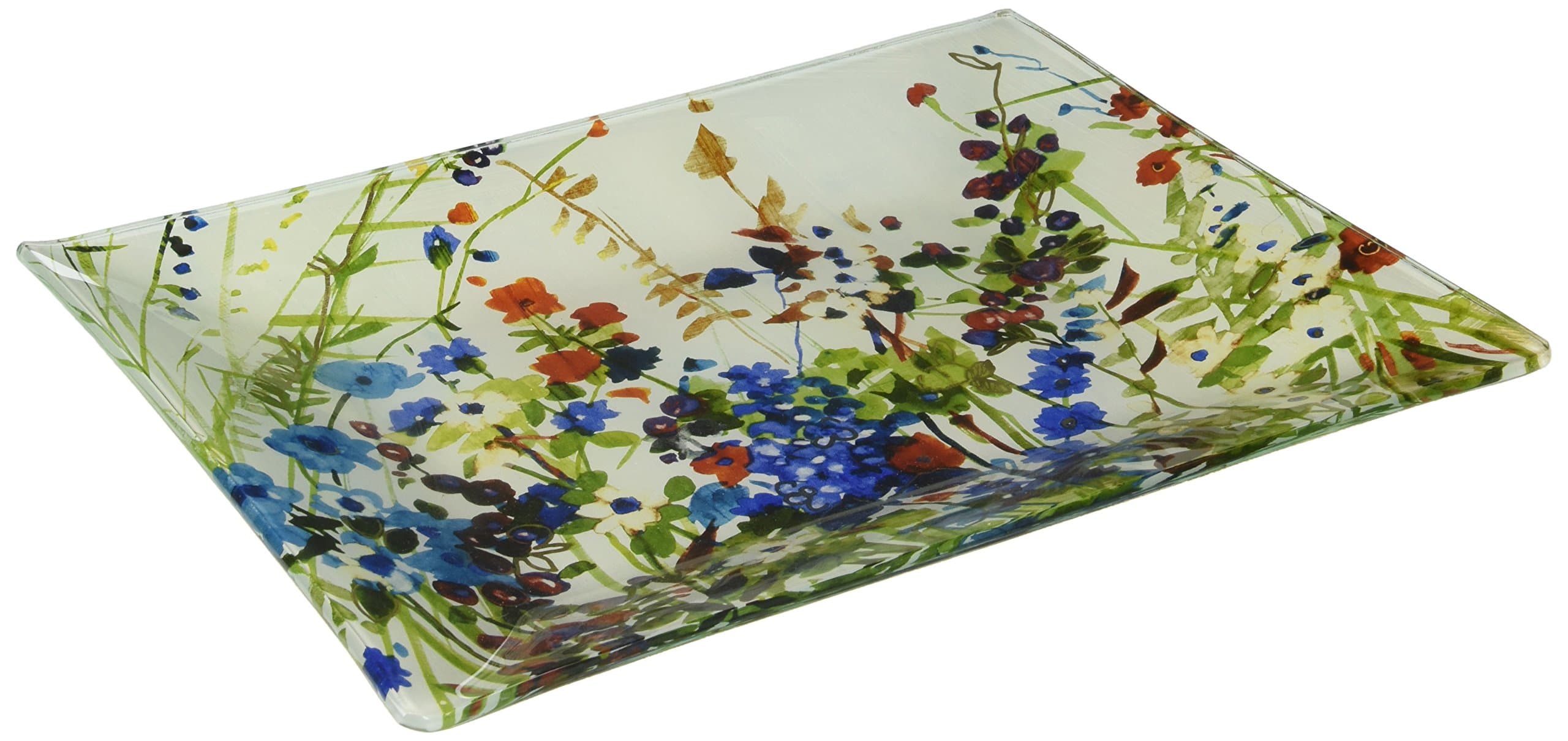 Padma Collection Wildflower Foiled Glass Platter