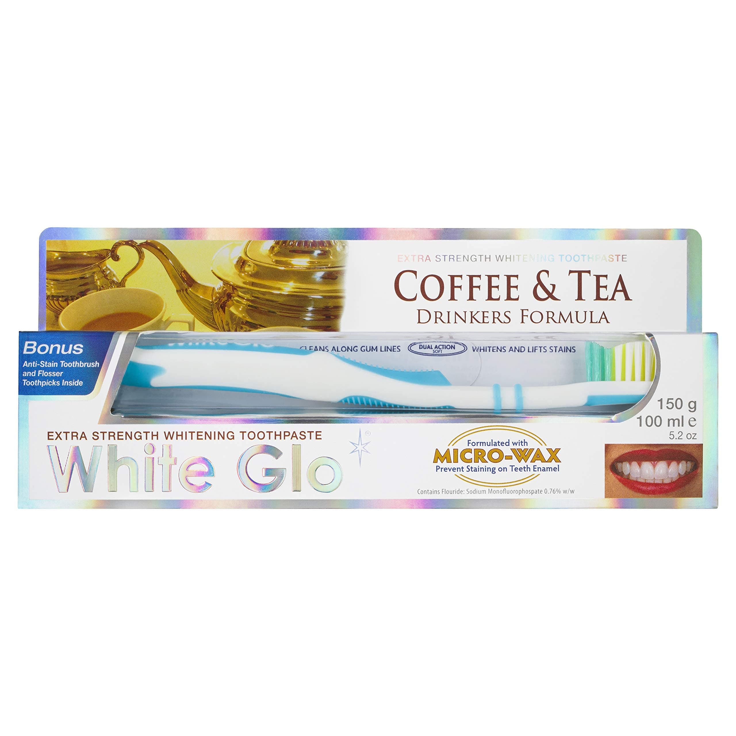 Premium Coffee & Tea Drinkers Formula Intense Extra Whitening Toothpaste & Toothbrush-100ML New