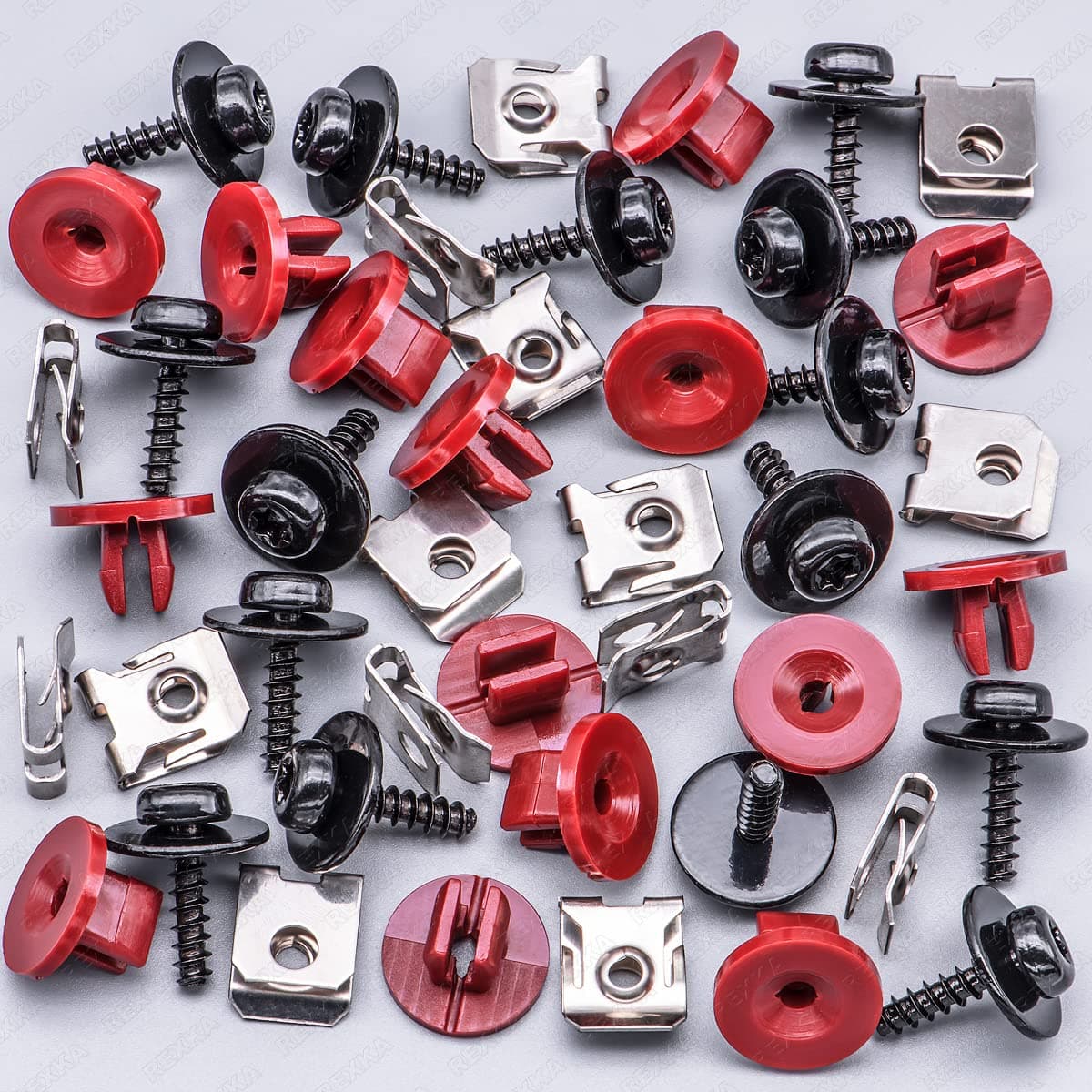 Rexka 15 Sets T30 Engine Splash Shield Guard Undertray Cover Screws Bolt Nut Clip Kit Compatible with Ford Focus Fusion Escape Explorer C-Max Transit Connect Lincoln MKC