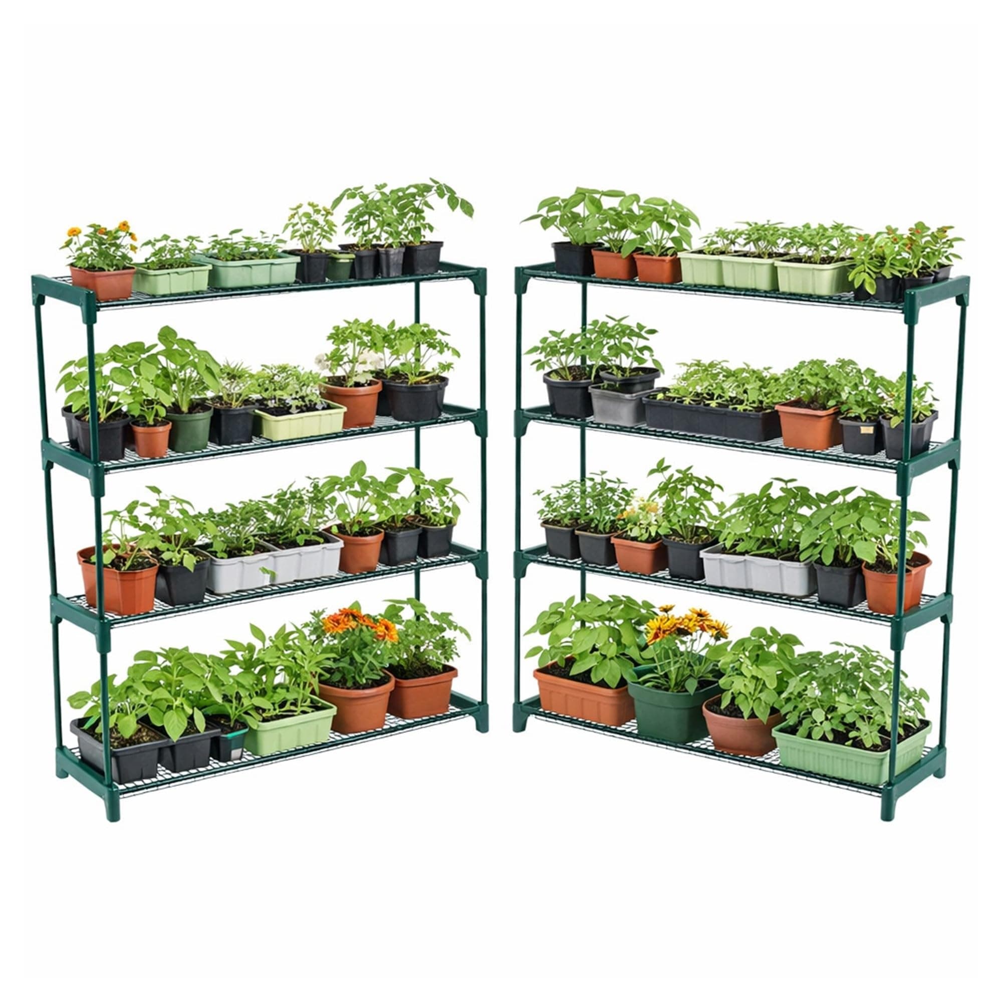 Oypla Flower Staging Display Greenhouse Racking Shelving Double Pack
