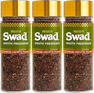 PANJON SWAD Calcutta Paan Mukhwas (3 X 100 Grams) | Meetha Paan Mukhwas | Hygienically Packed Traditional Sweet Pan Pachak | Tasty Mouth Freshener | After-Meal Snack | Dry Mukhwas, Pack of 3