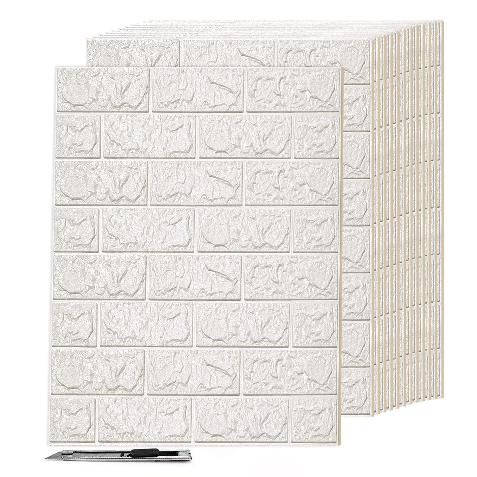 Art3d 44 Square Feet (Pack of 30) Wall Panel Foam, White