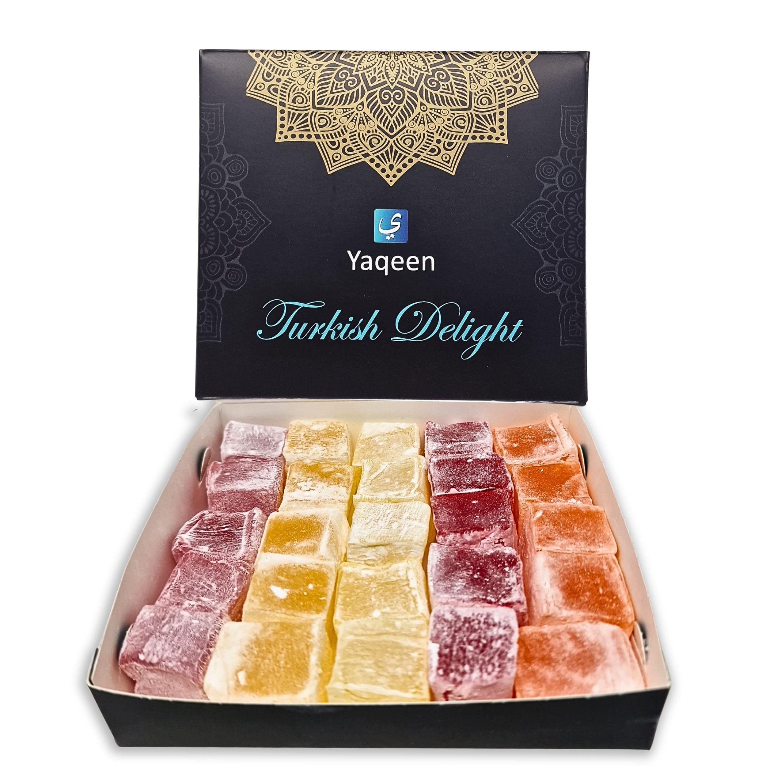 VEGAN Handcrafted Turkish Delight Gift Taster Box Assorted Fruit Mix 5 Flavors Dessert Gourmet 300g Soft Candy Halal Gluten free