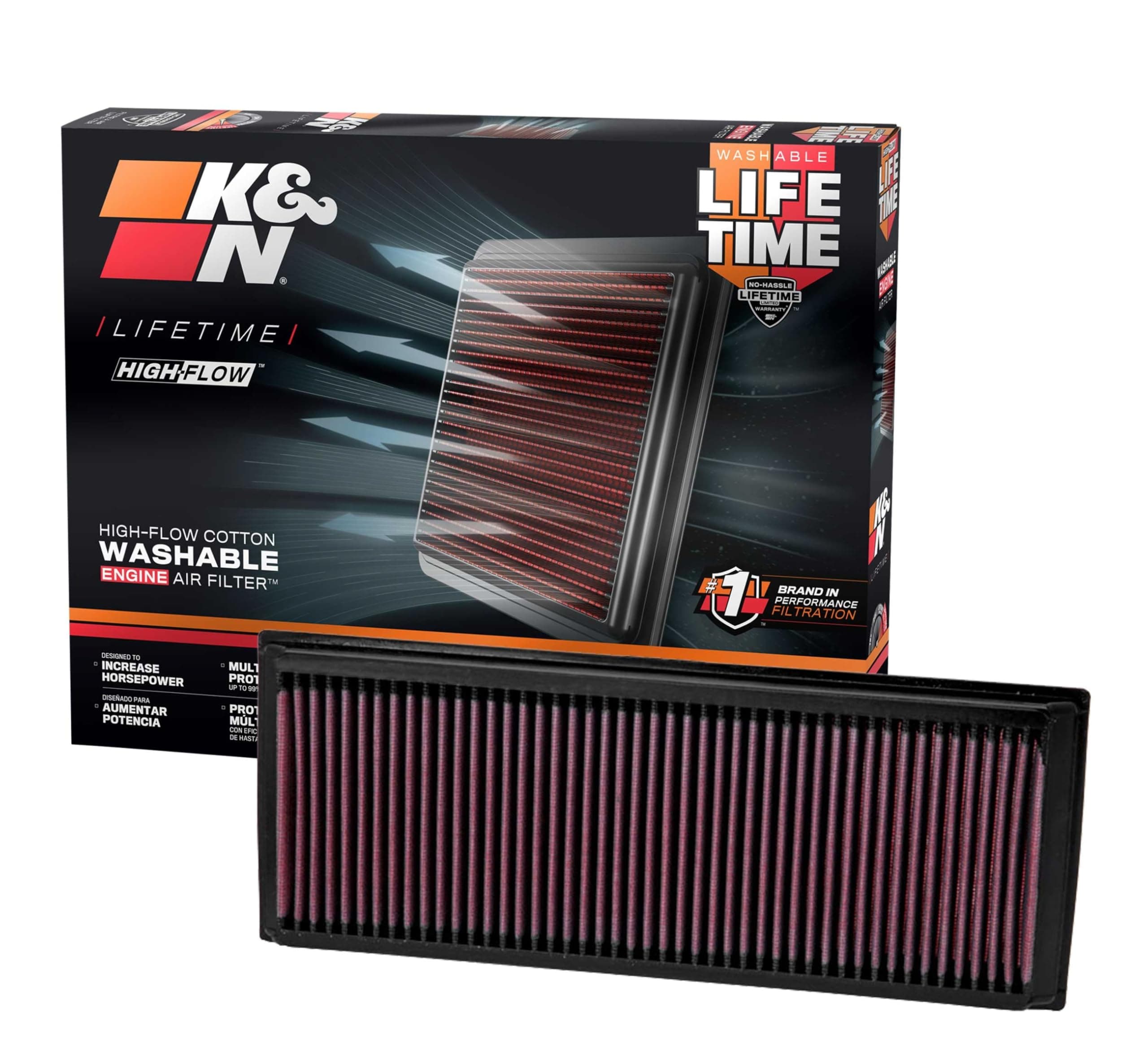 Engine Air Filter: Increase Power & Acceleration, Washable, Premium, Replacement Car Air Filter: Compatible with 1998-2015 Mercedes Benz (G550, R500, S400 Hybrid, C300, G500, GL 450, 550), 33-2181