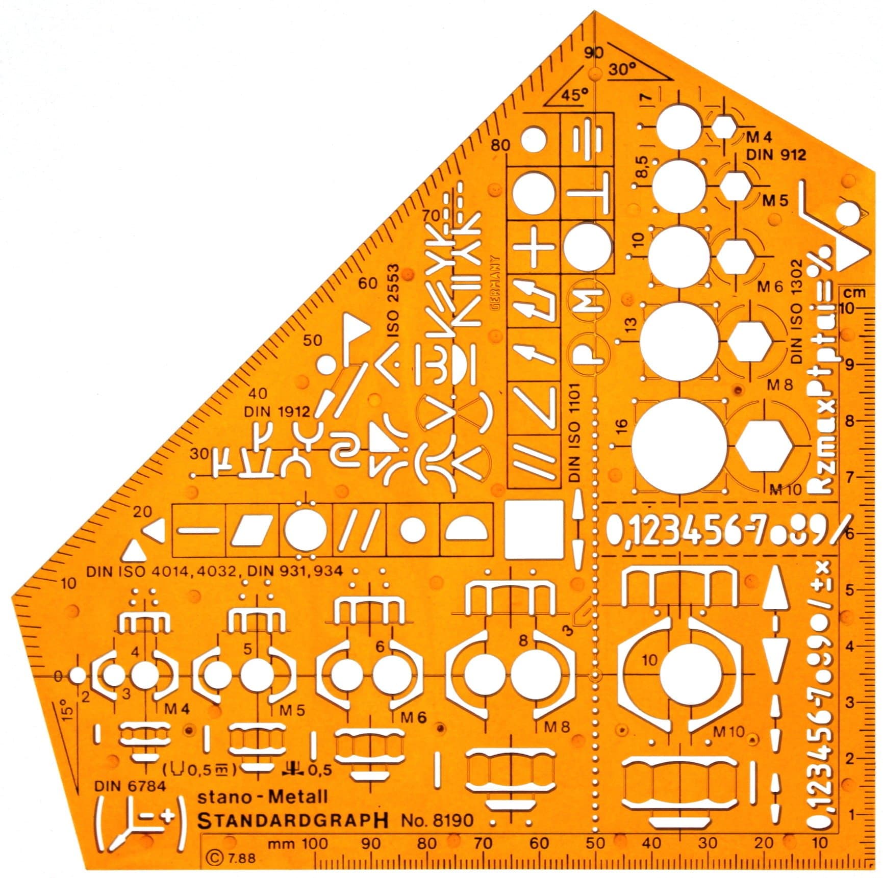 Standardgraph Germany Nuts Bolts Screws Welding Joints Mechanical Engineering Symbols Drawing Template Stencil