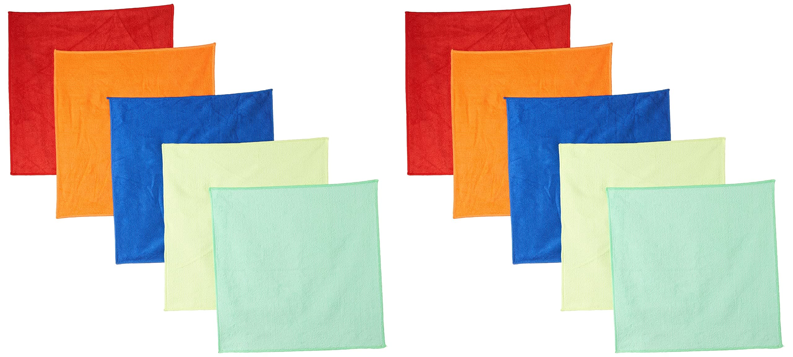 Microfiber Multi Purposes Towels, Multi-Color, Pack of 5