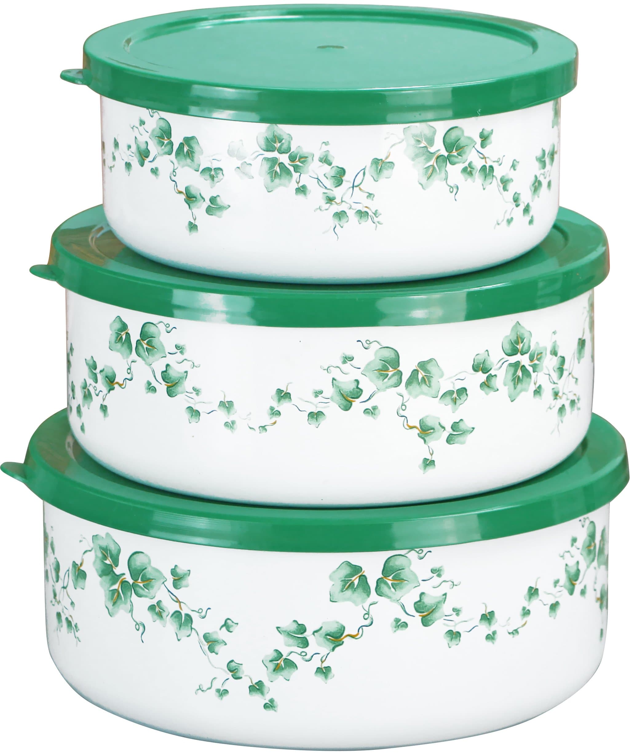 Corelle Coordinates by Reston Lloyd 6-Piece Enamel on Steel Bowl/Storage Set, Callaway