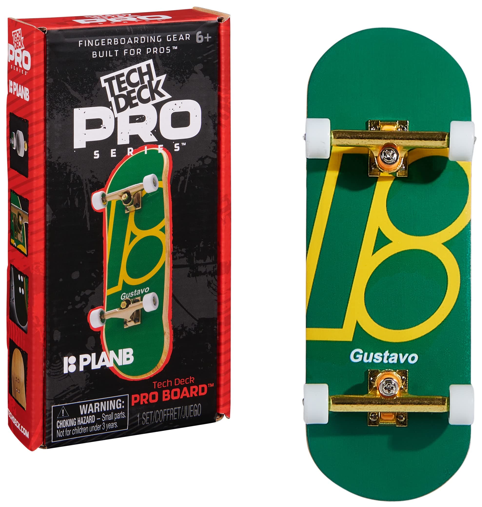 TECH DECK, Plan B Pro Series Fingerboard with Memory Display, Built for Professionals, Authentic Mini Skateboards, Kids Toy from 6 Years