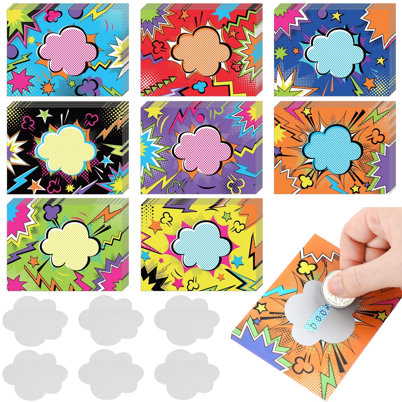 80 Pack Scratch Off Cards Zig Zag DIY Make Your Own Scratch Off Game Cards and Stickers Motivational Scratch Off Tickets for Christmas Thanksgiving Day Gifts Rewards Birthday Party Favors