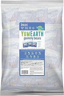 YumEarth, Gummy Bears, Assorted, 35 Snack Packs, 0.7 oz (19.8 g) Each