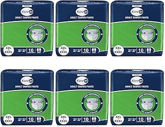 KareIn Classic Adult Diaper Pants, XXL-XXXL, 101-165 Cm (40"- 65"), 60 Count, Unisex, Leakproof, Elastic Waist, Wetness Indicator