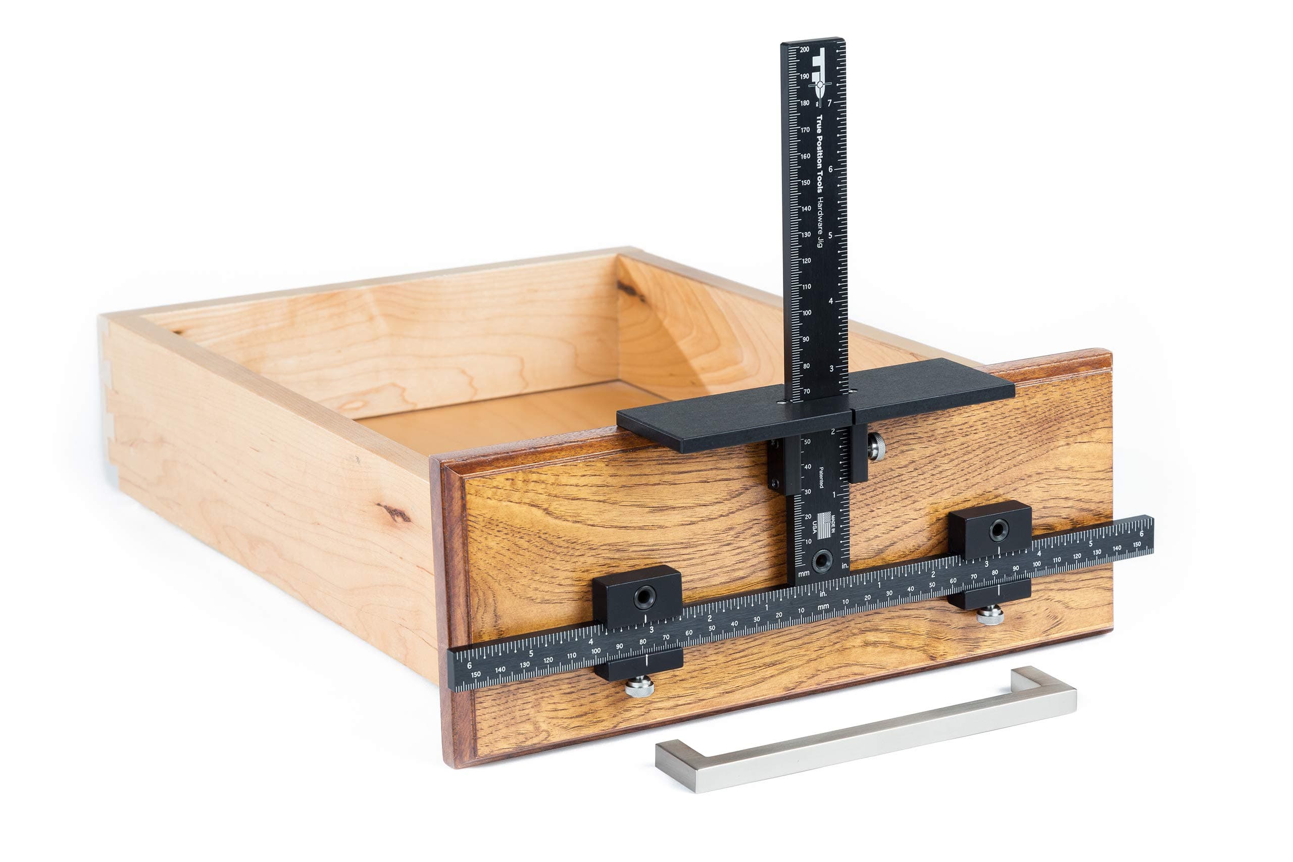 TP-1934 - Cabinet Hardware Jig - Accurate Drawer Knob Pull Drilling - Drill Template for Professional Hardware Mount Installation - Adjustable Door Tool - Made in USA - True Position Tools