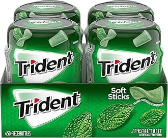 Trident Unwrapped Sugar Free Gum (Spearmint, 50-Piece, 4-Pack)