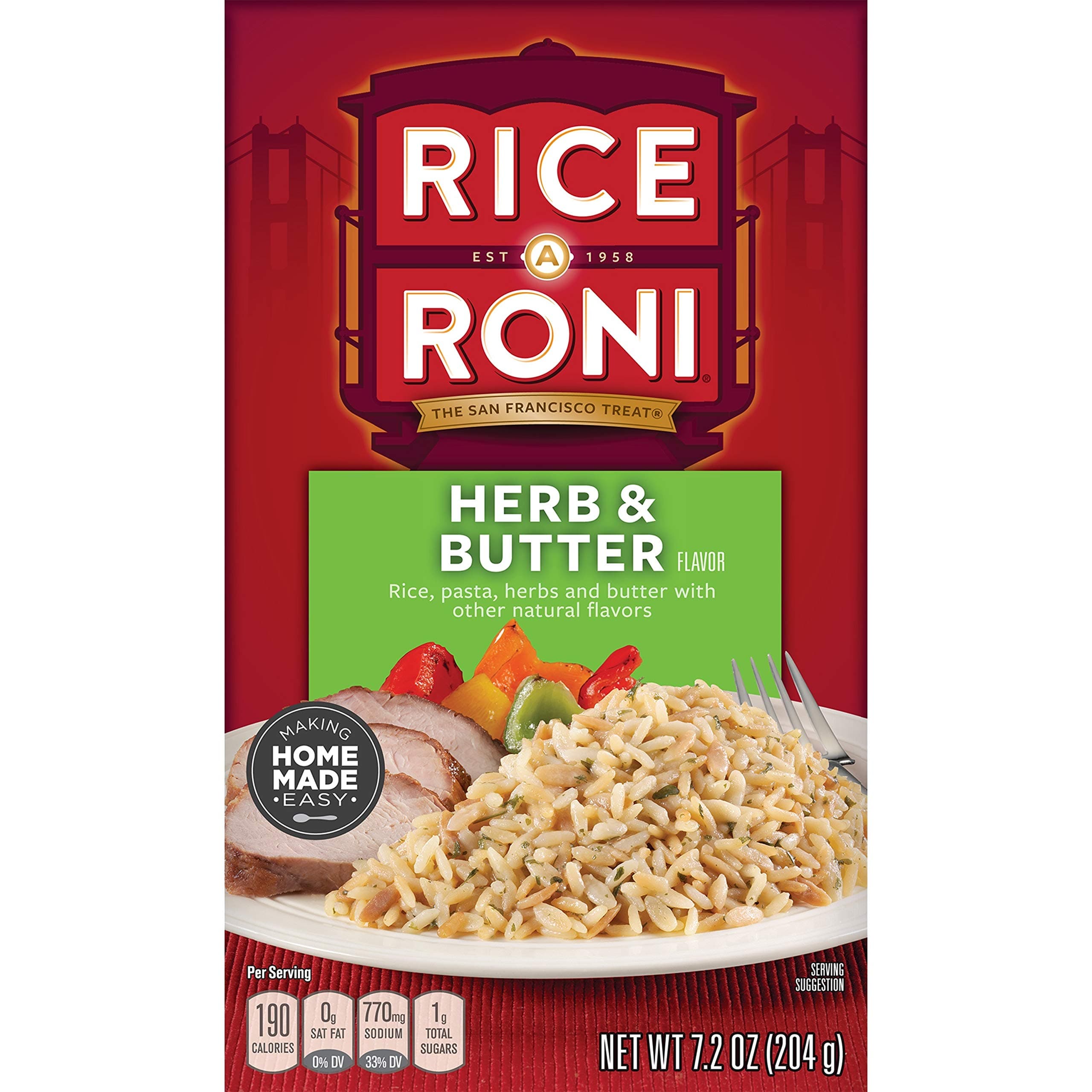 Rice-A-Roni Herb & Butter, 7.2-Ounce Boxes (Pack of 12)