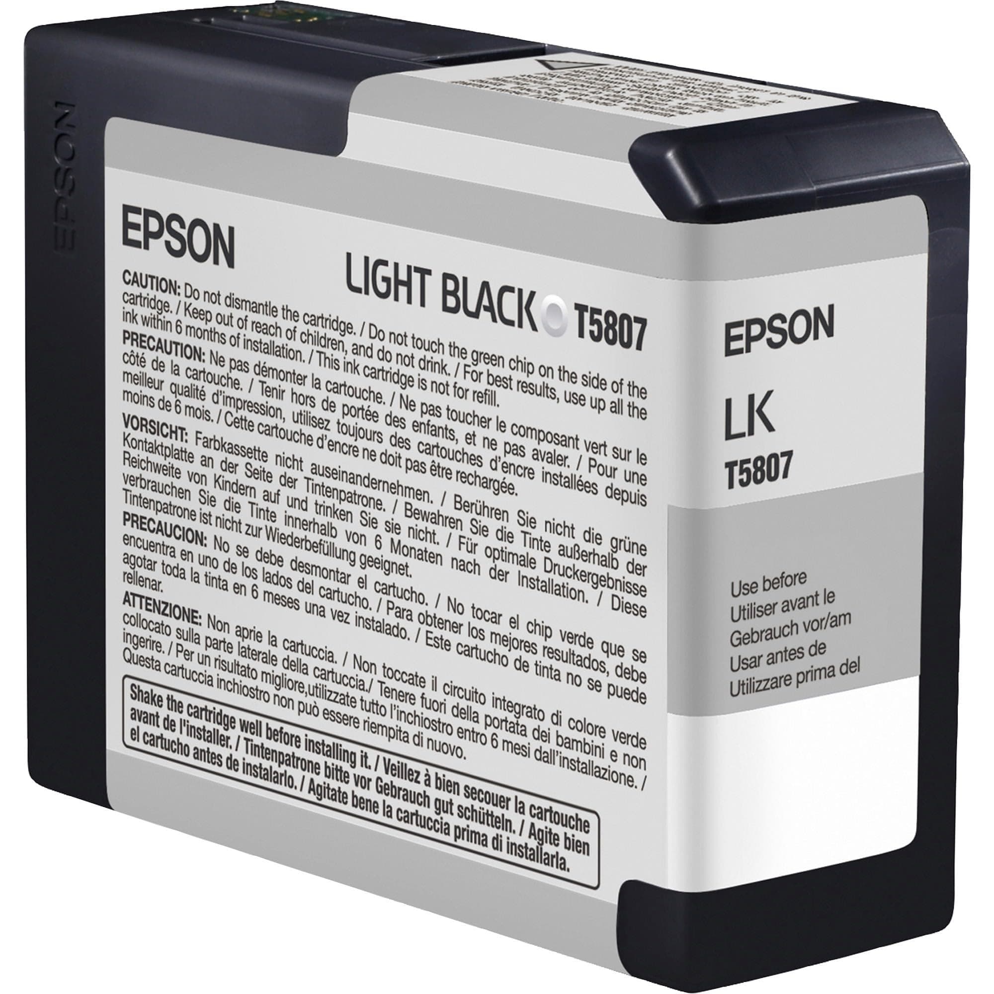 Epson Ink Cartridge 80 ml, Light Black, Genuine
