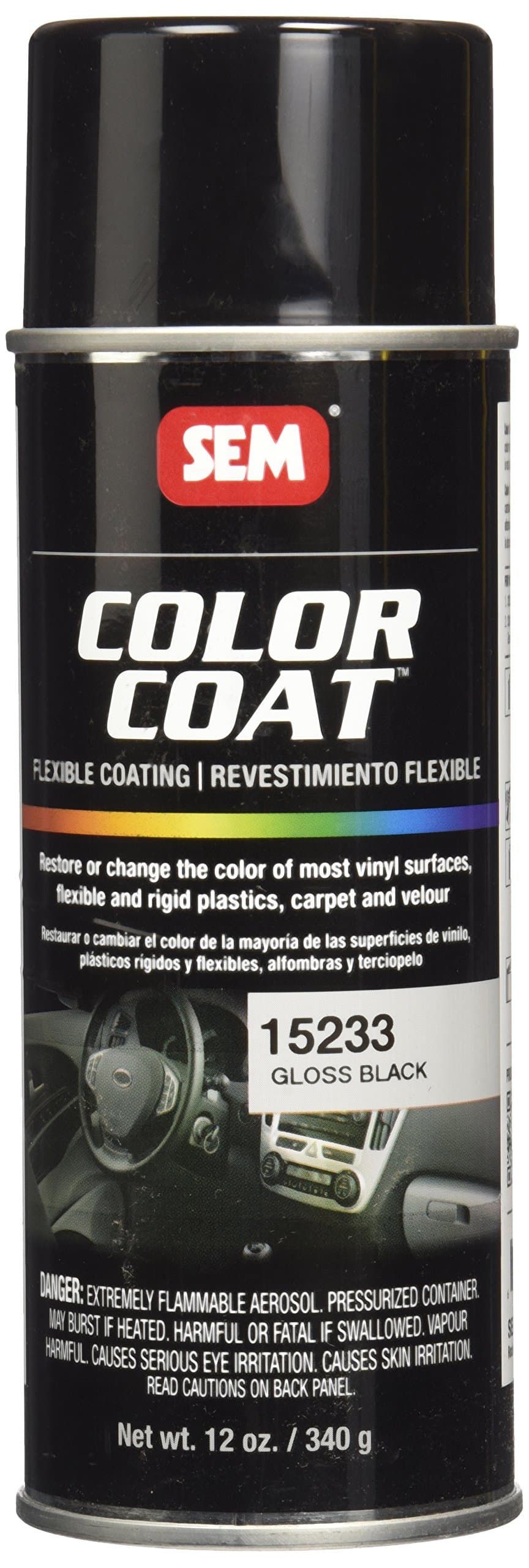15233 Gloss Black Color Coat - 12 oz.