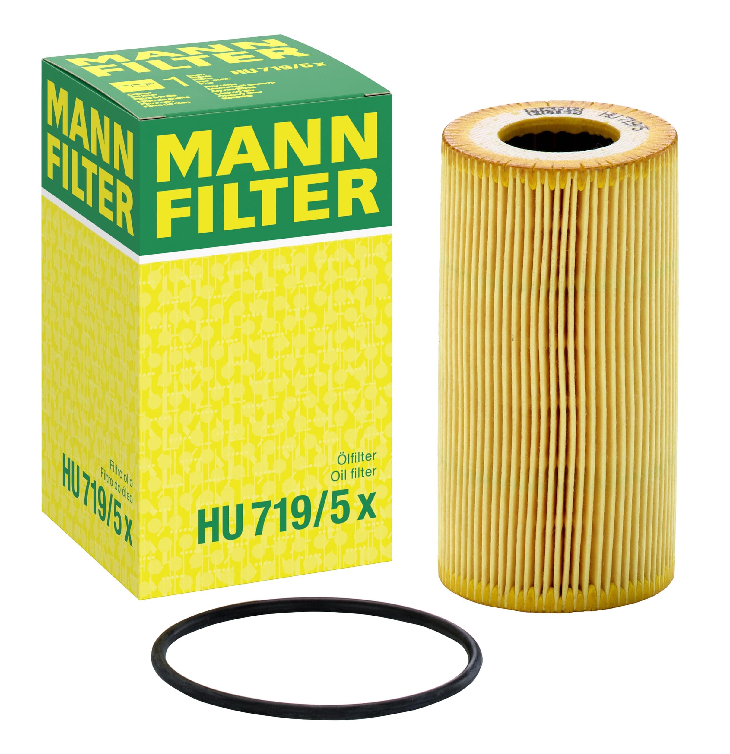 HU 719/5 x Cartridge Oil Filter Replacement Compatible With Porsche 911 Carrera (1999-2008), 911 Carrera 4 (1999-2008), 911 Carrera 4S (2005-2008), 911 Carrera S (2005-2008)
