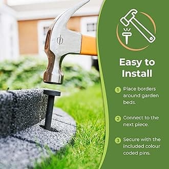 FlexiBorder 2m Green Lawn Edging - Flexible Garden Edging Border for Grass Lawns - Pathways - Raised Borders - Artificial Grass - 2 x 1m Lengths