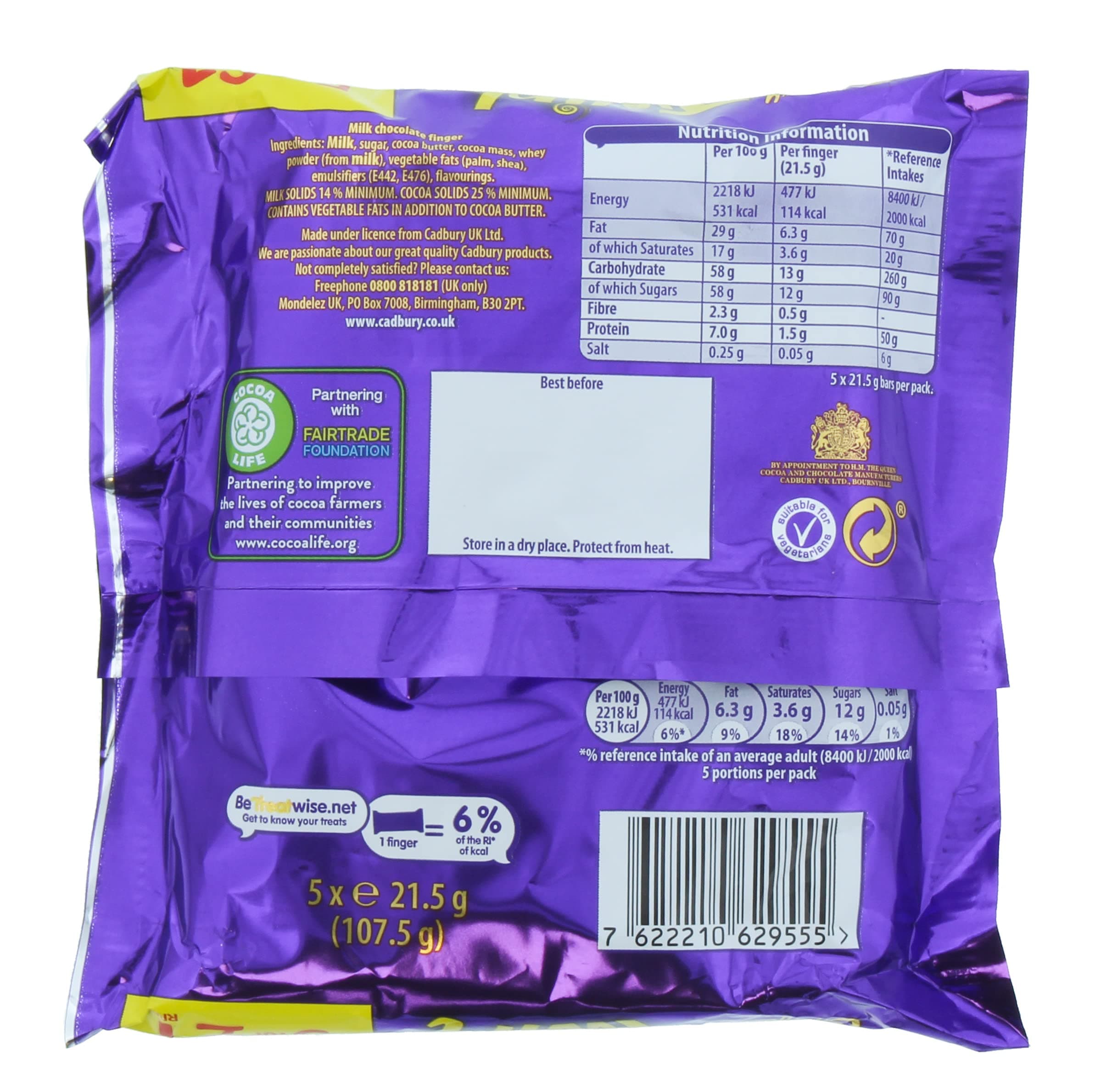 Cadbury 's 5pk Twirl (108g)