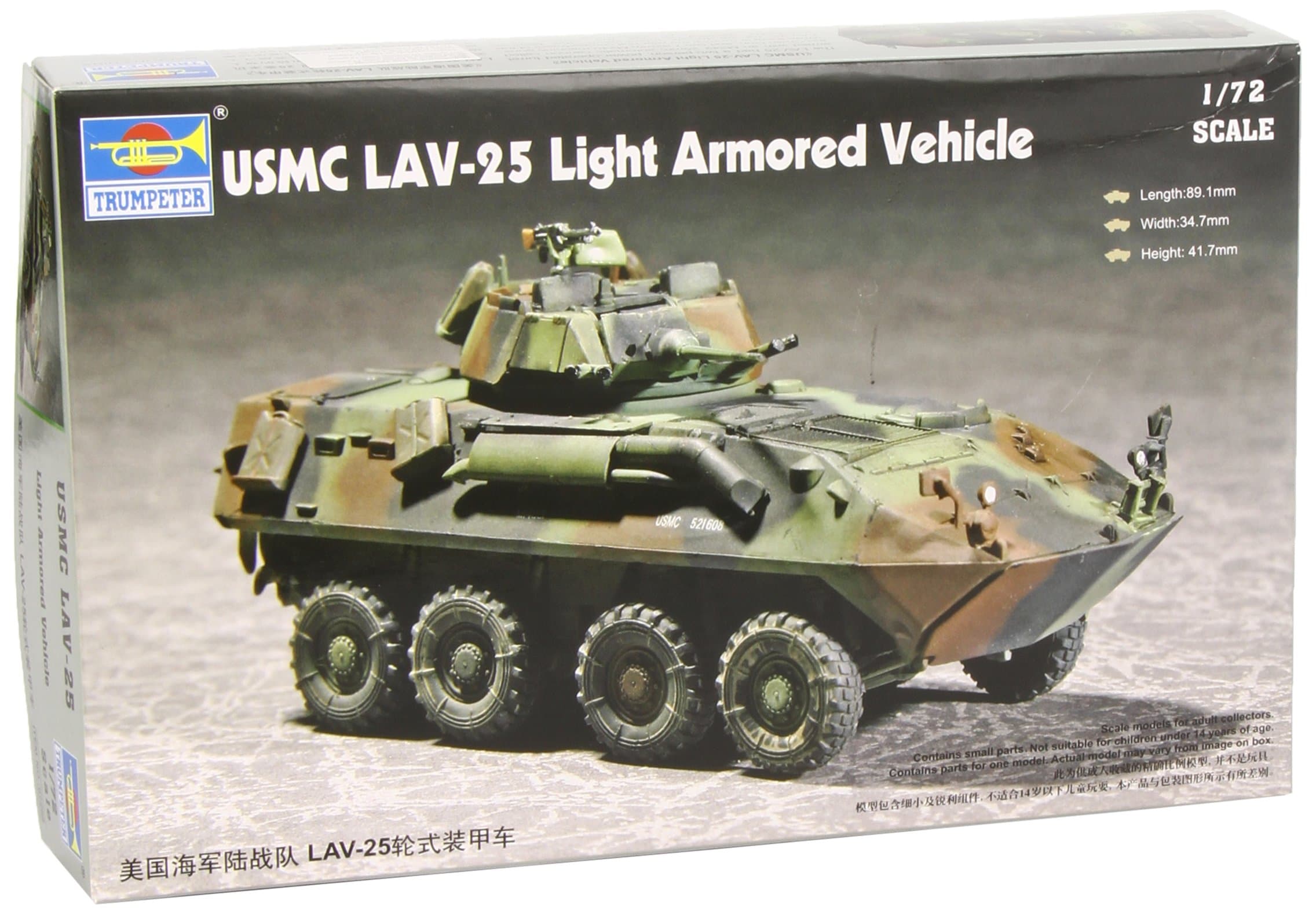 Trumpeter 1/72 USMC LAV-25 8 x 8 Light Armored Vehicle