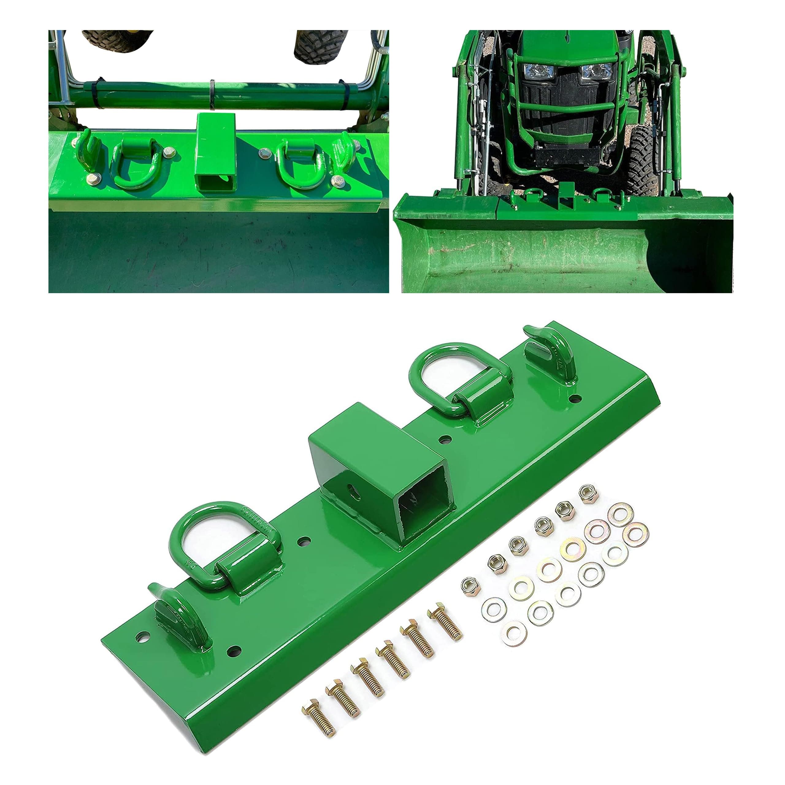 HECASA Tractor Grab Hooks 4.96" W × 21.93" L Compact Tractor Bolt on Grab Hooks Compatible with John Deere John Deere 4100 4010 4110 4115 2320 2520 2720 2025r 2032r 2038r 2" Receiver