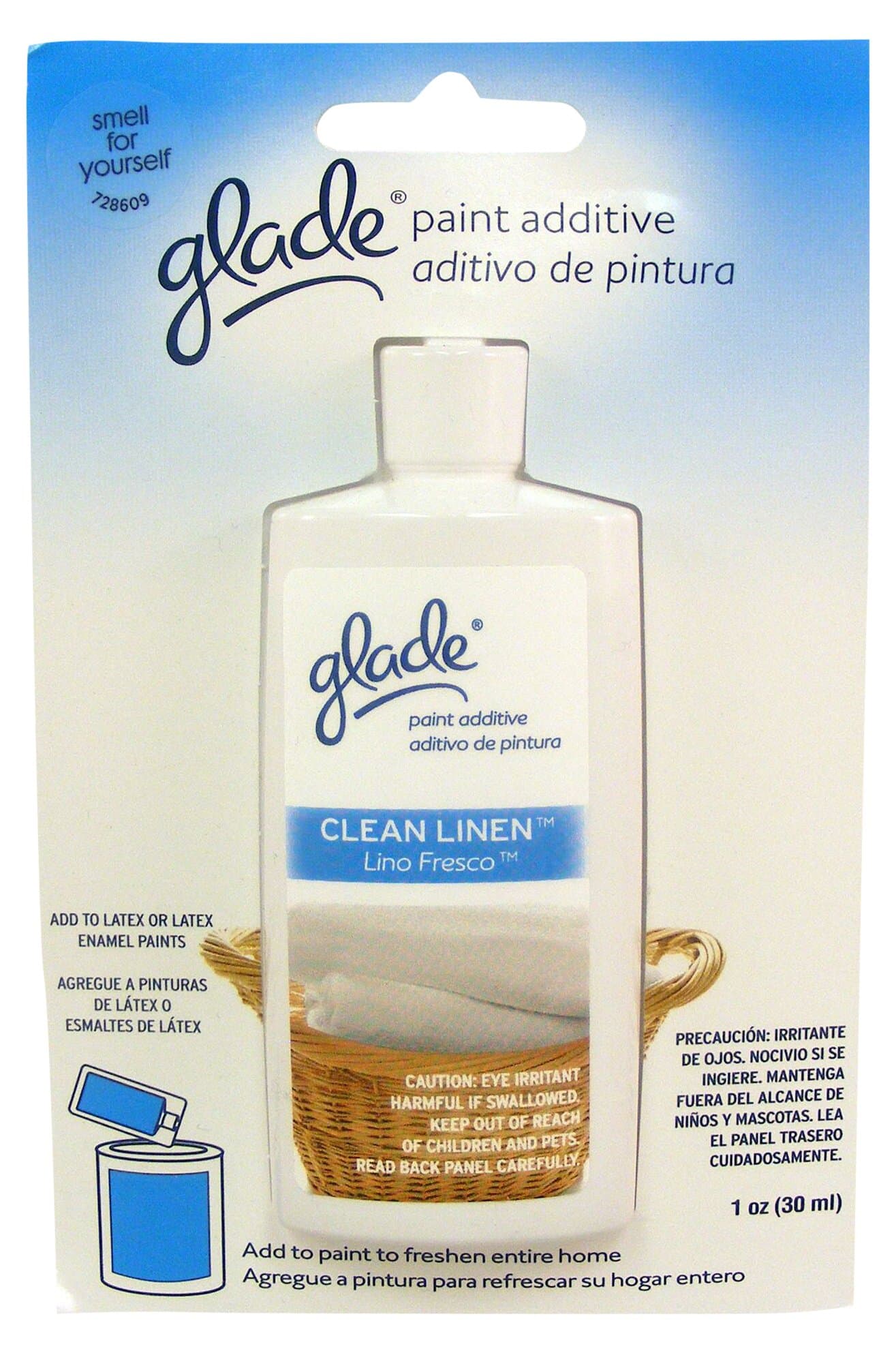 Glade Scented Paint Additive, Clean Linen, 1 oz, PACL