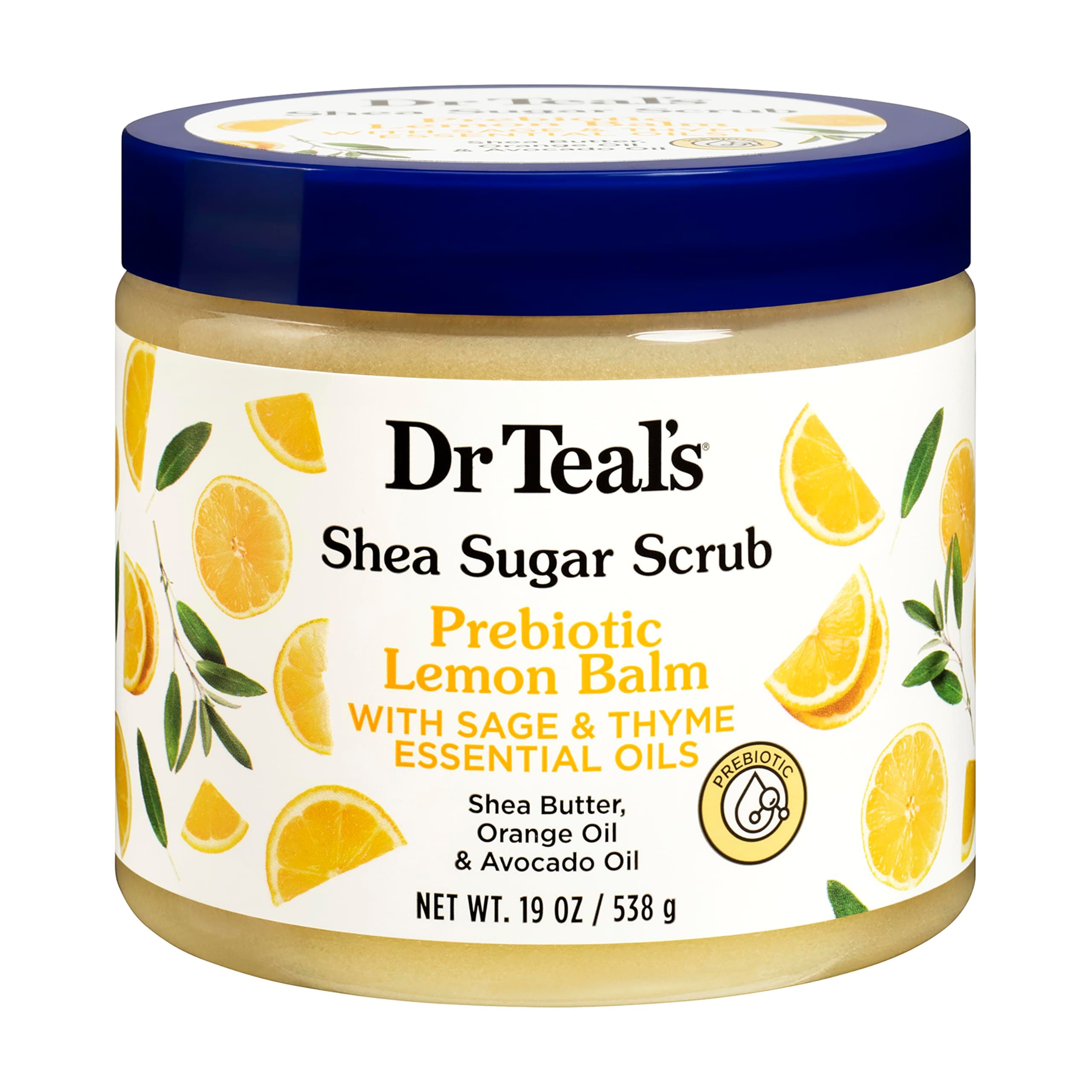 Shea Sugar Scrub Prebiotic Lemon Balm 538Gm