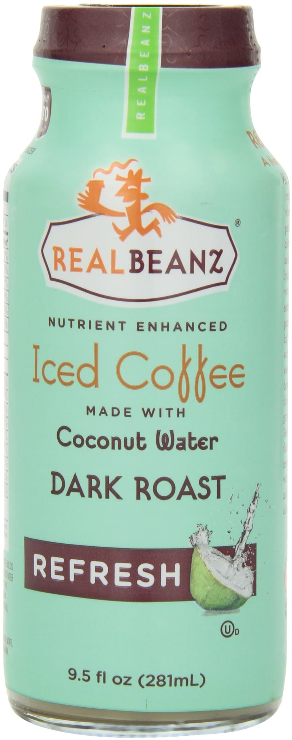 Real Beanz - Nutrient Enhanced Iced Coffee Dark Roast - 9.5 oz. (Pack of 12)