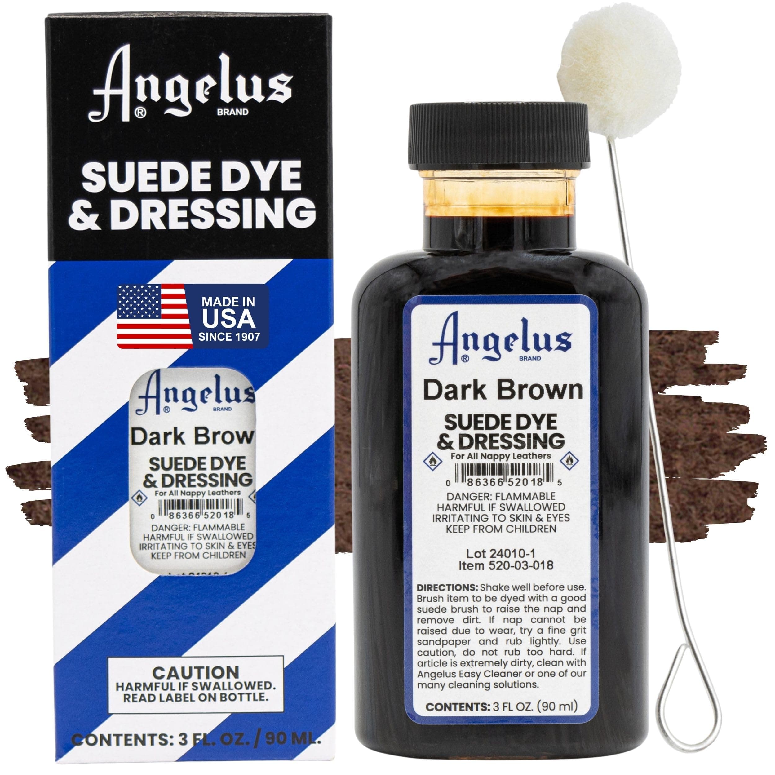 【Dark Brown】Suede Dye 90ml Angelus【Domestic Genuine Product】