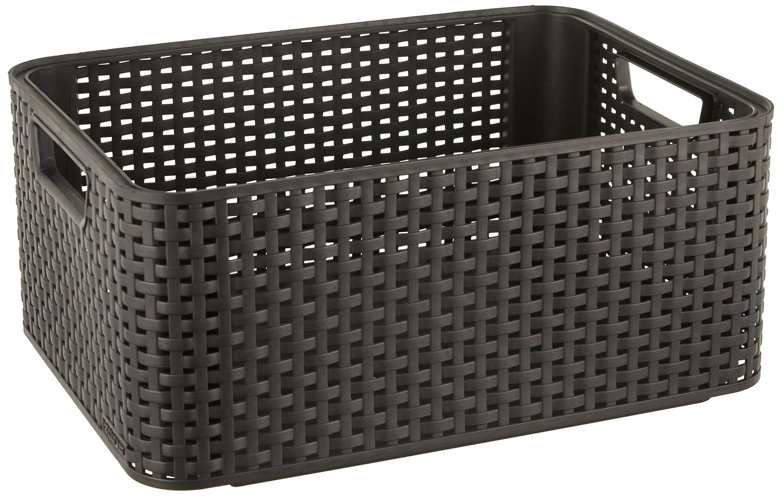 Style 205846 Storage Box Rattan-Look Size M with Second-Generation Lid Polypropylene