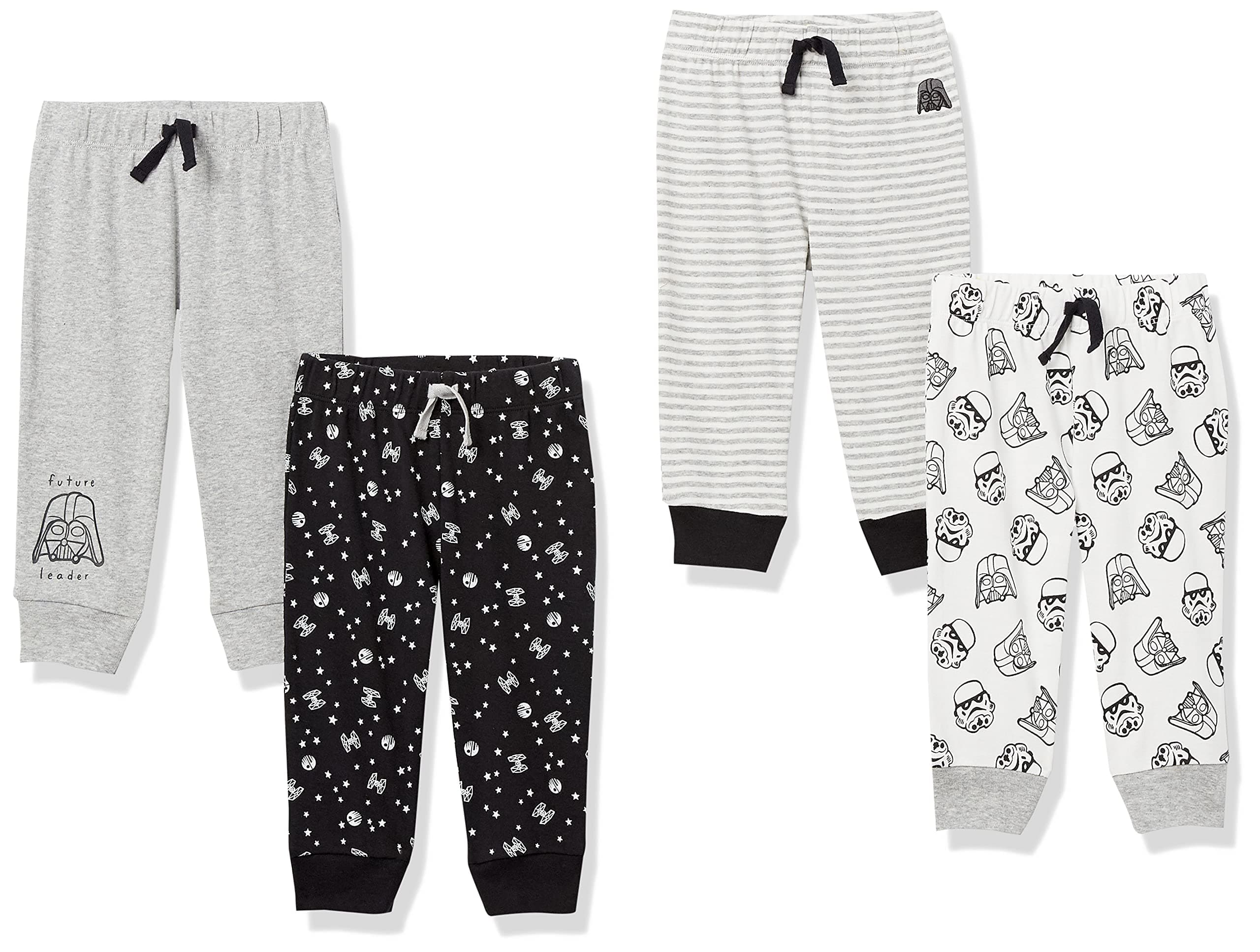 Amazon EssentialsDisney | Marvel | Star Wars Baby Boys' Pants, Pack of 4