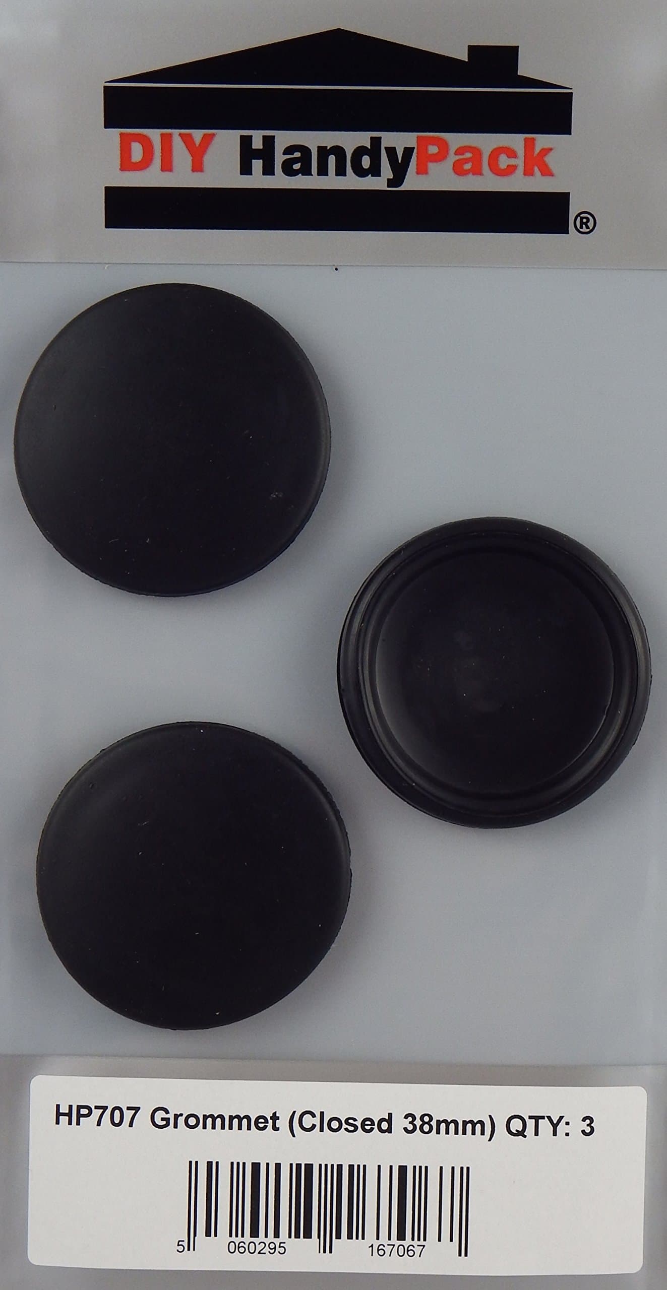 DIY HandyPack - Rubber Grommet 38mm Closed Blind (Pack 3)