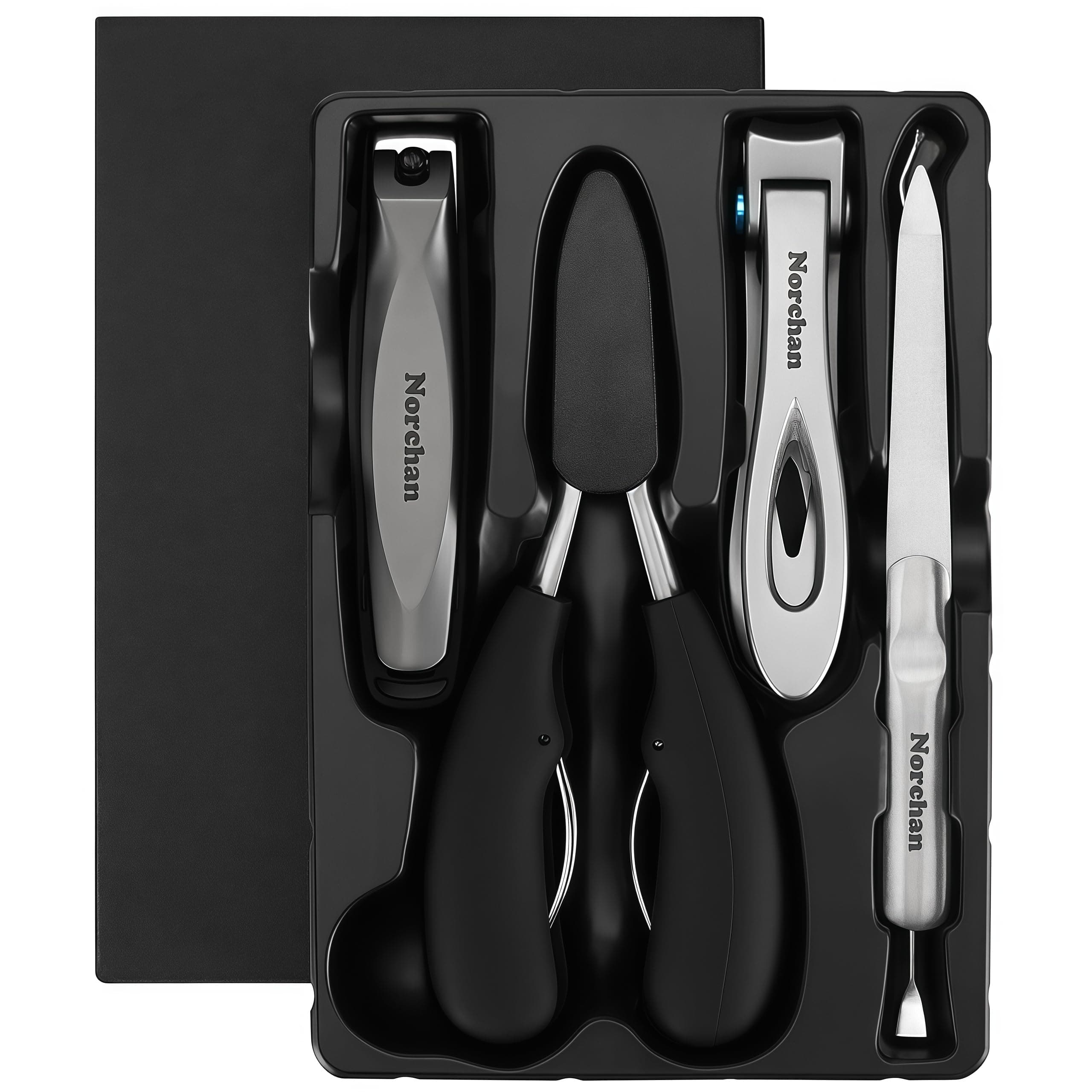 Large Nail Clippers Set, 5 Pcs Sharp Toenail and Fingernail Clippers for Men and Women (Premium, Big Size, Heavy-Duty Design)