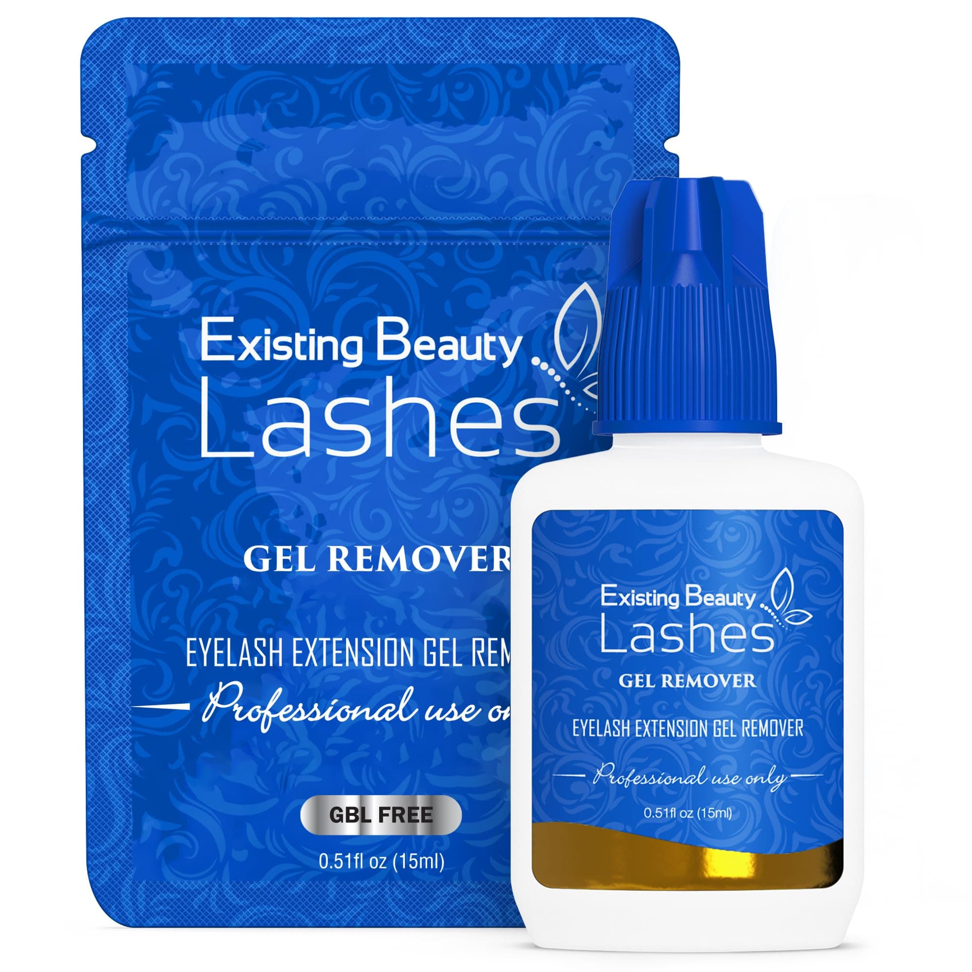 Eyelash Extension Remover and Lash Remover for Lash Extensions - GBL Free Eyelash Glue Remover Dissolves Eyelash Extension Glue by Existing Beauty Lashes 15 ml