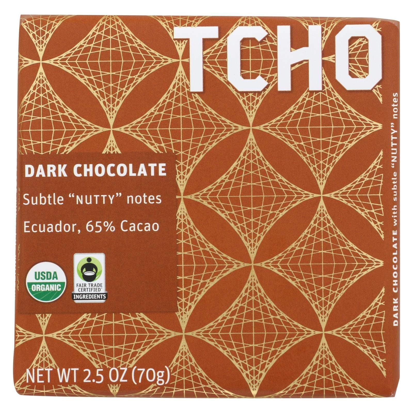 Tcho ChocOrganic Tch Nut Dk Chocolate 65% 2.5 Oz (Pack Of 12)