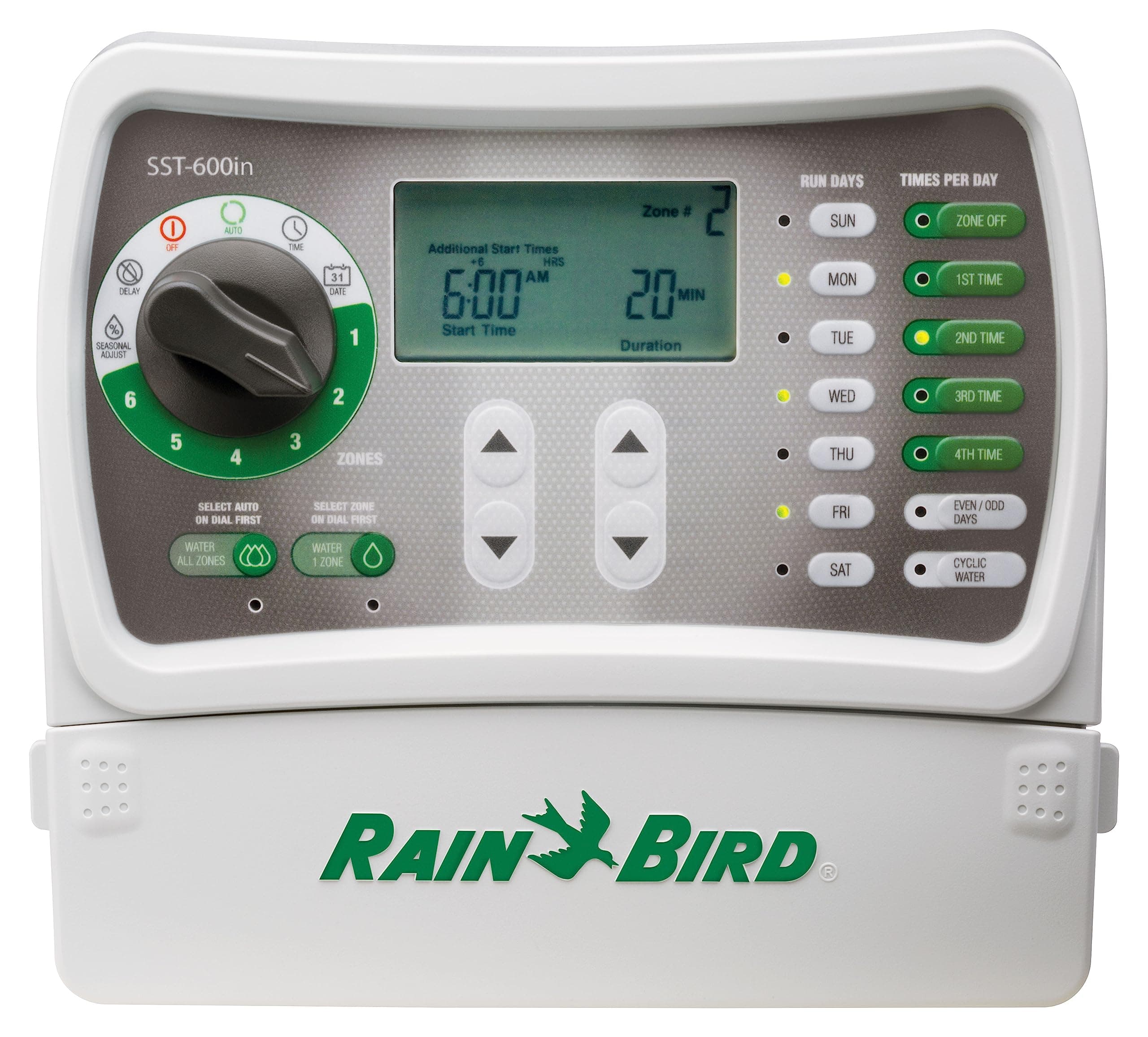 Rainbird 6 Valve Indoor Mounting Simple To Set Timer SST-600I