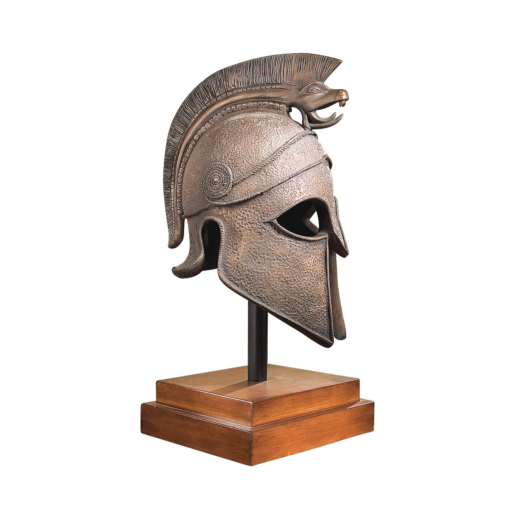 Macedonian Battle Helmet Museum Sculpture