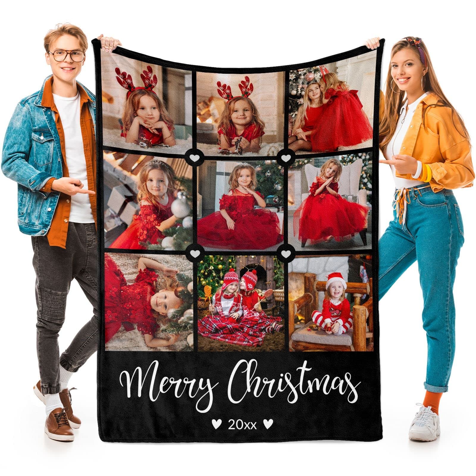 Custom Blankets with Photo, Personalized Photo Blankets Using My Own Photo, Customized Blankets with Picture, Personalized Gifts for Women Men Baby Child, Personalized Gifts for Christmas