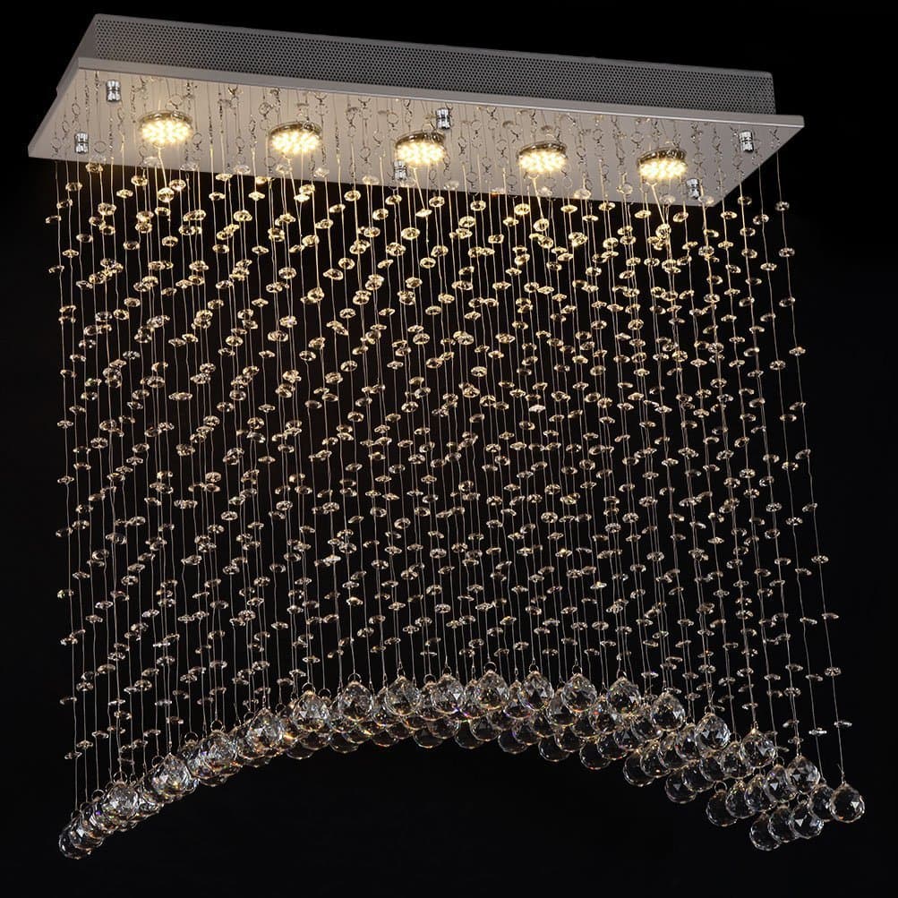 Modern Crystal Chandelier Lighting Ceiling Light Fixture Arch Hotel Studio Dressing Room Beauty Salon Dining Living Room Party Spectacular Stunning Ceiling Lights L50 X W20 X H58 CM